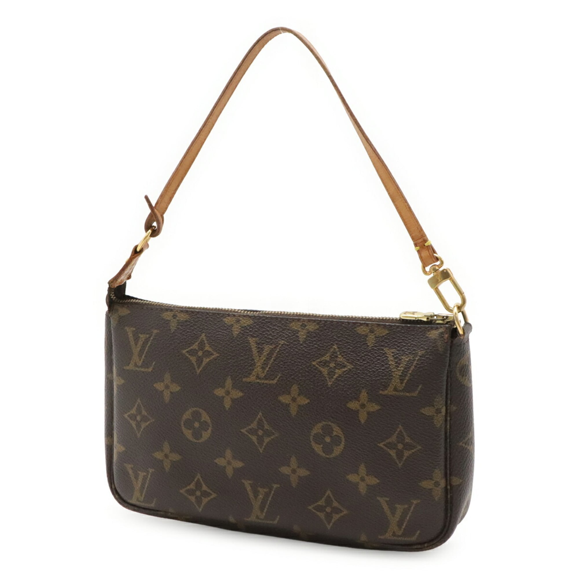 Louis Vuitton Brown Monogram Canvas Handbag Pouch (Pre-Owned)
