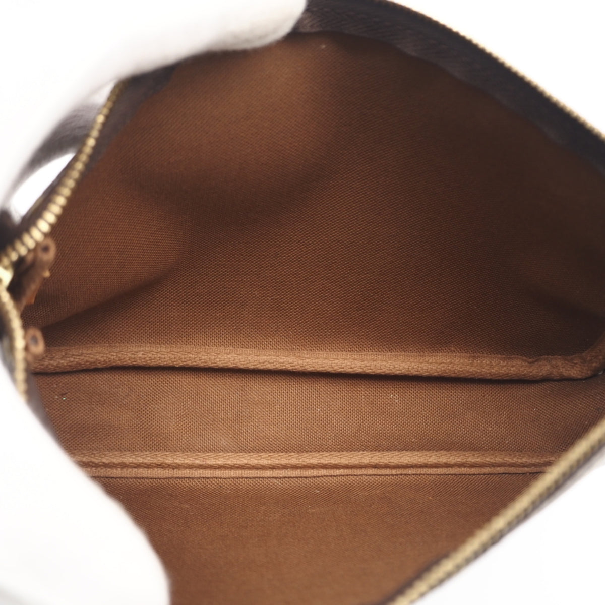 Louis Vuitton Monogram Beige Brown Coated Canvas Leather Handbag (Pre-Owned)