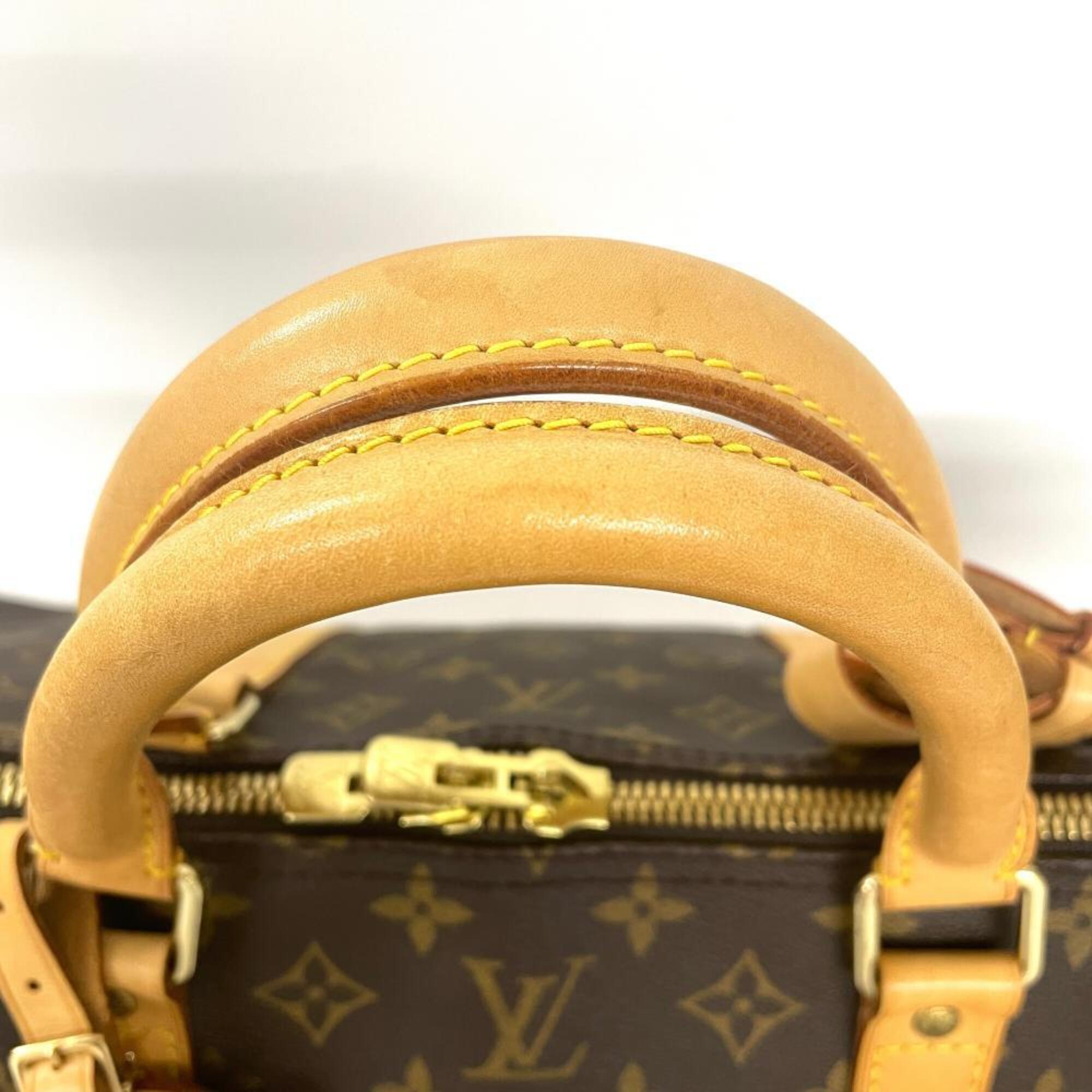 Louis Vuitton Brown Monogram Leather Boston Bag (Pre-Owned)