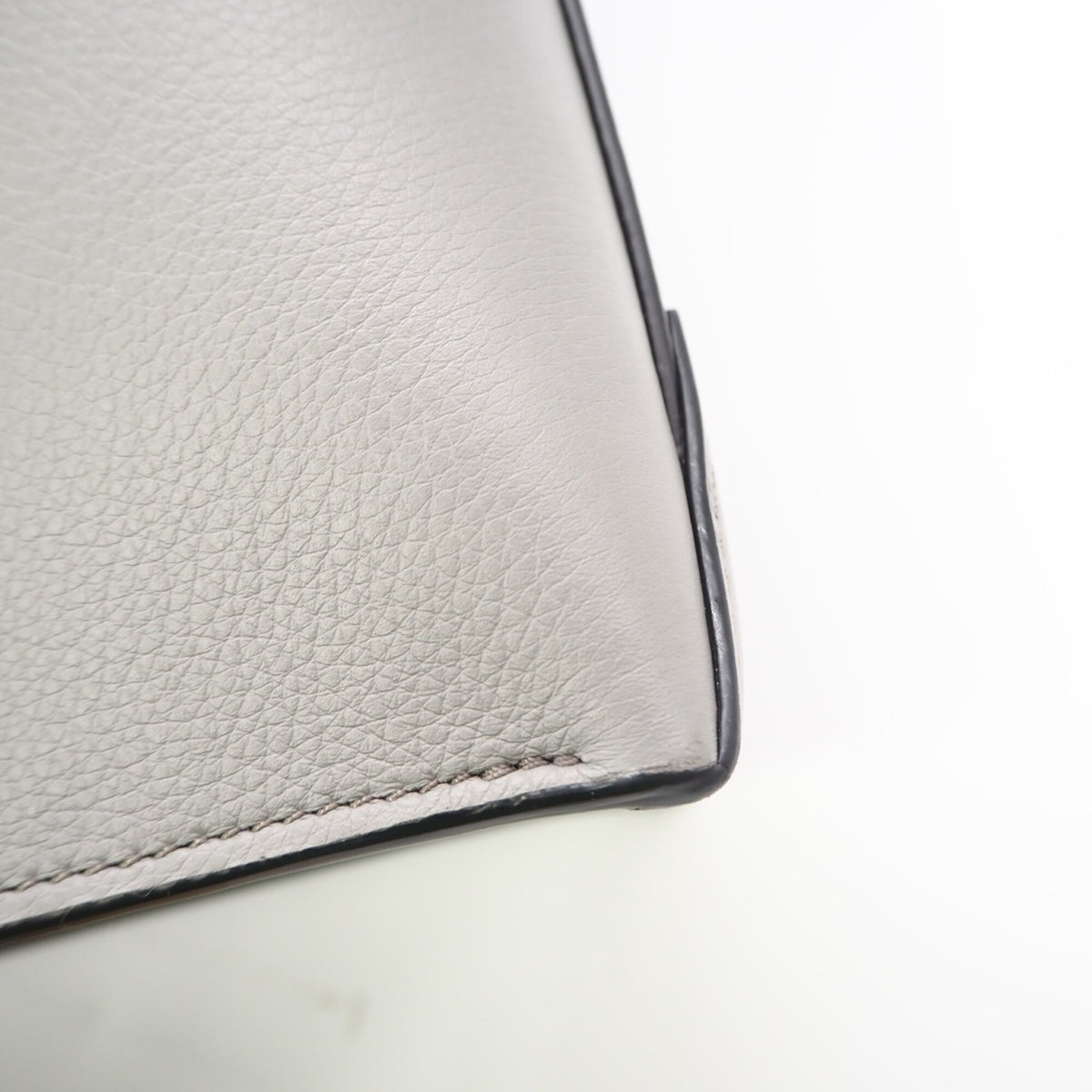 Loewe Gray Leather Shoulder Bag Tote Bag (Pre-Owned)