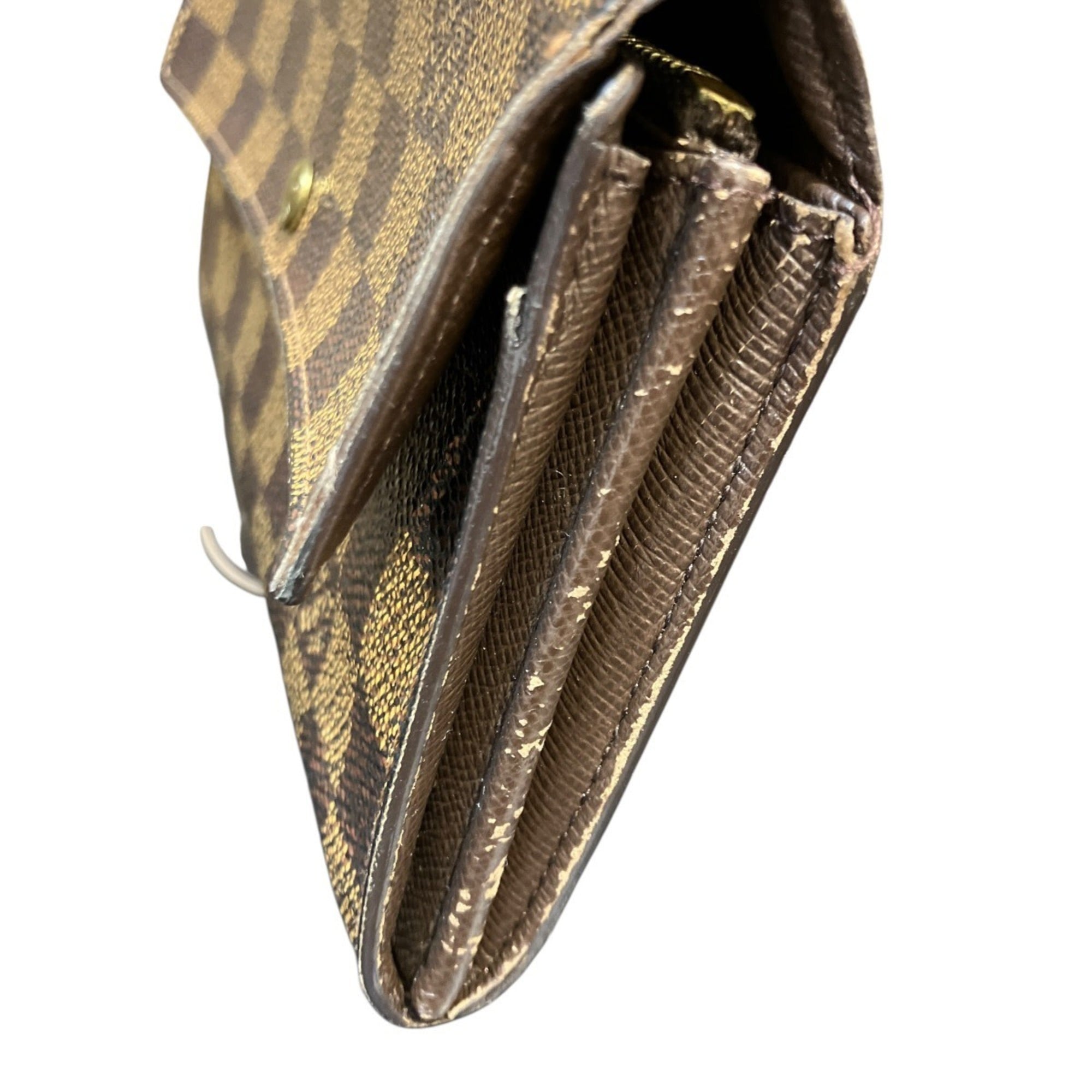 Louis Vuitton Damier Damier Canvas Ebene Long Wallet (Bi-Fold) (Pre-Owned)