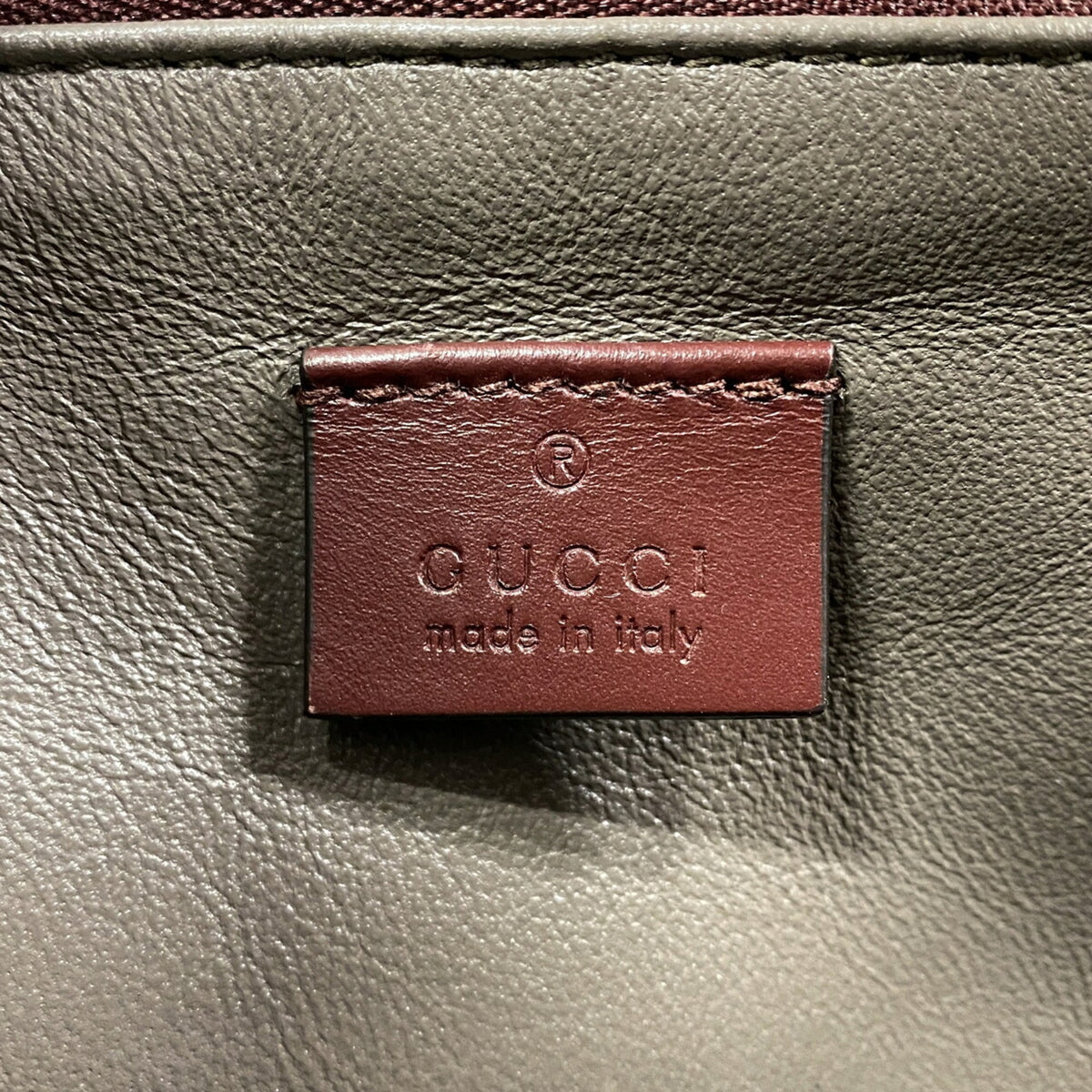Gucci Bordeaux Leather Handbag (Pre-Owned)