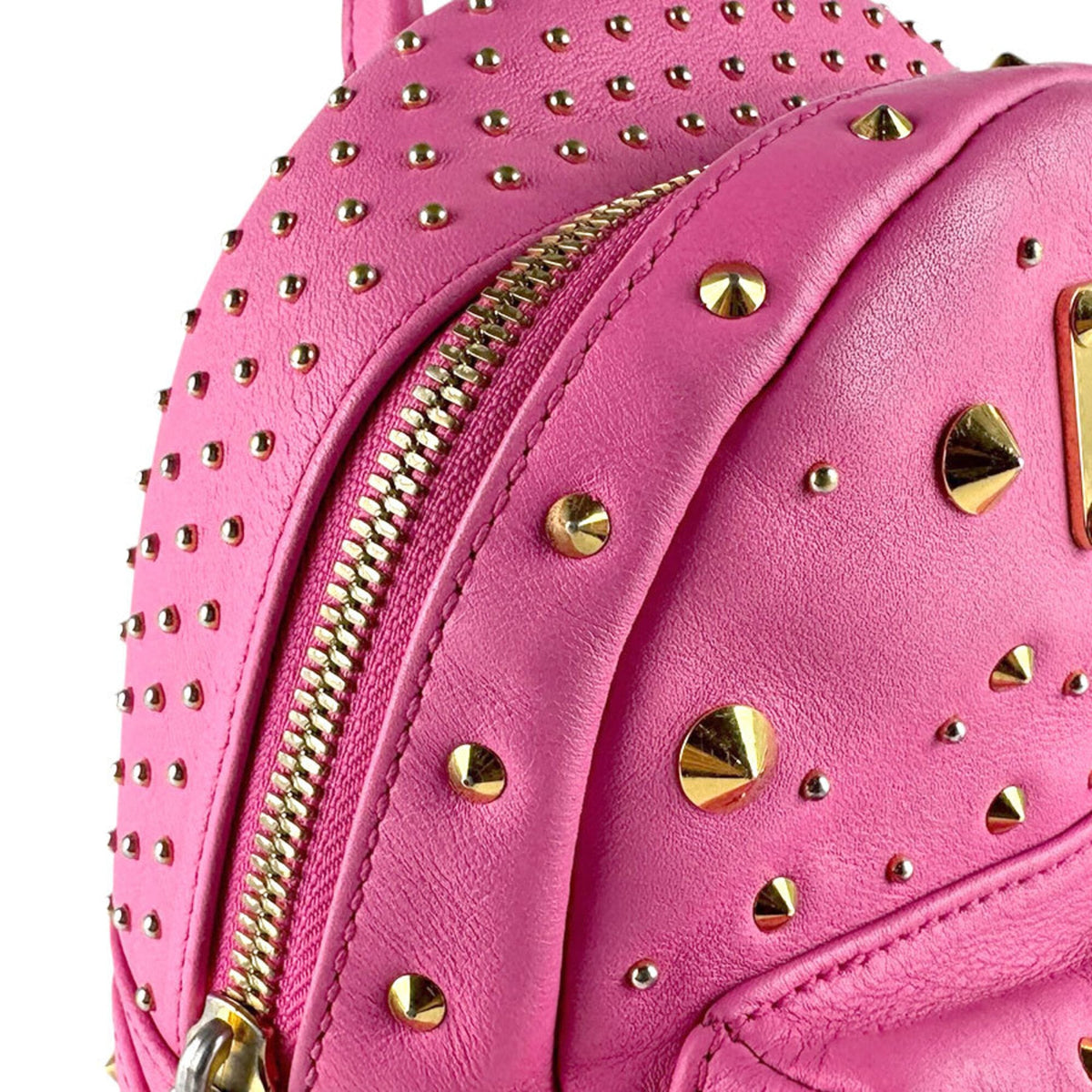 Mcm Gold Pink Leather Backpack (Pre-Owned)