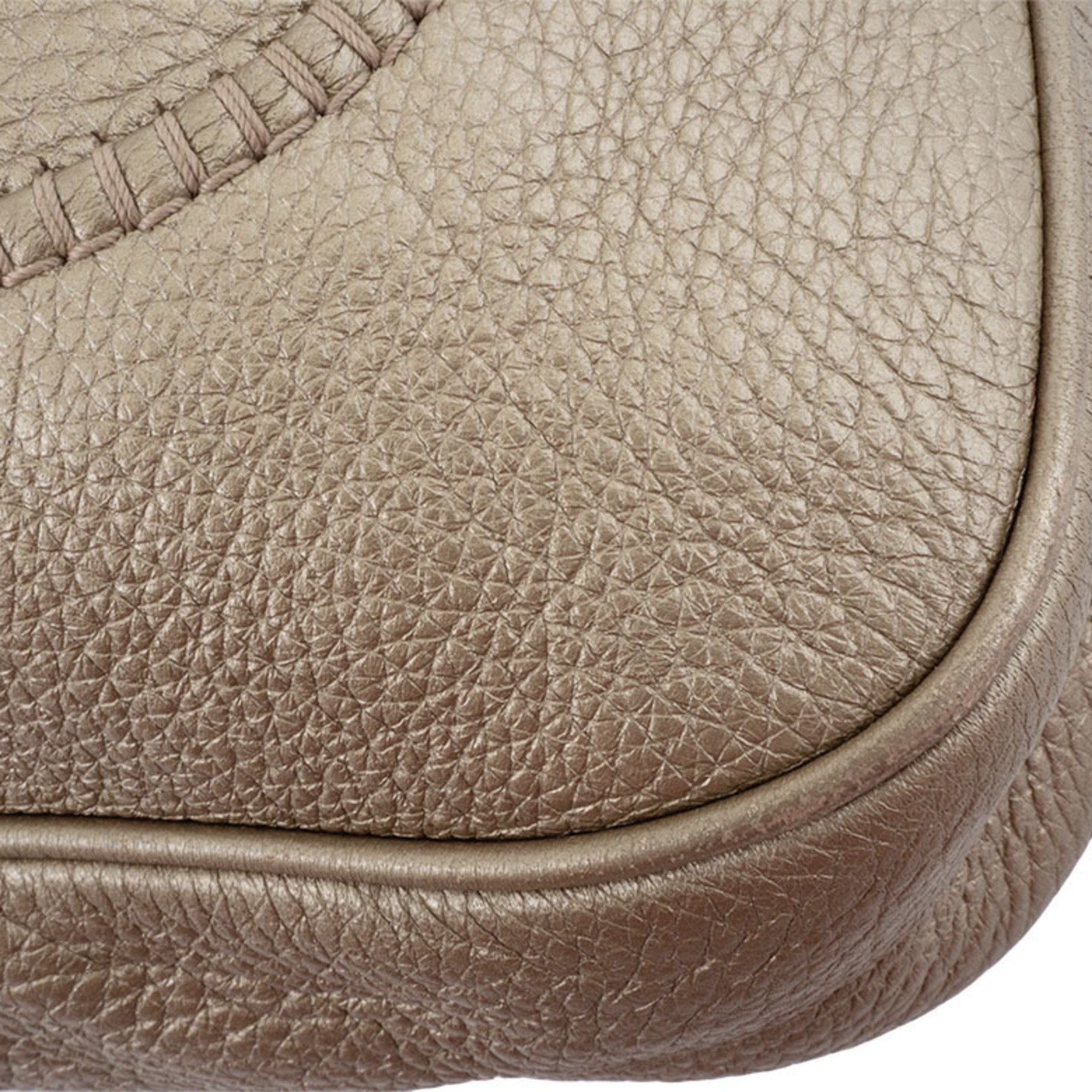Gucci Gold Leather Shoulder Bag (Pre-Owned)