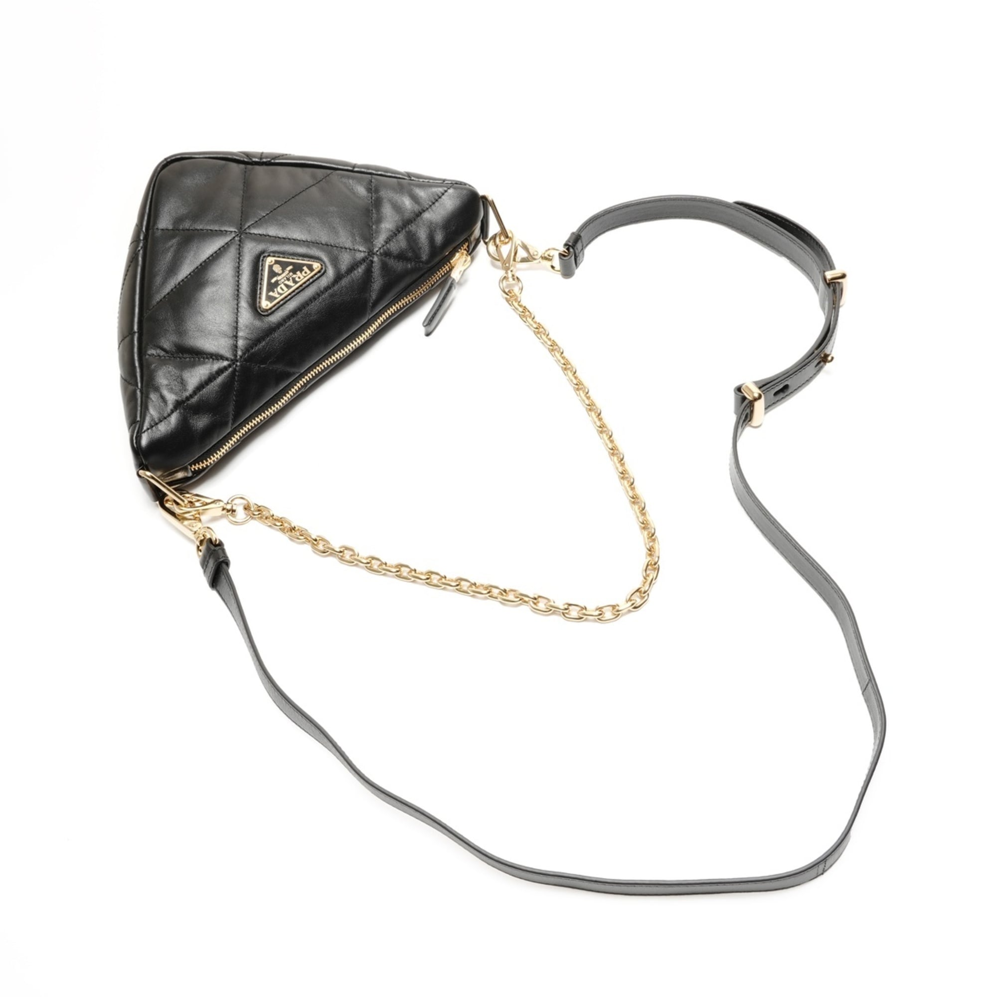 Prada Black Nappa Leather Shoulder Bag (Pre-Owned)