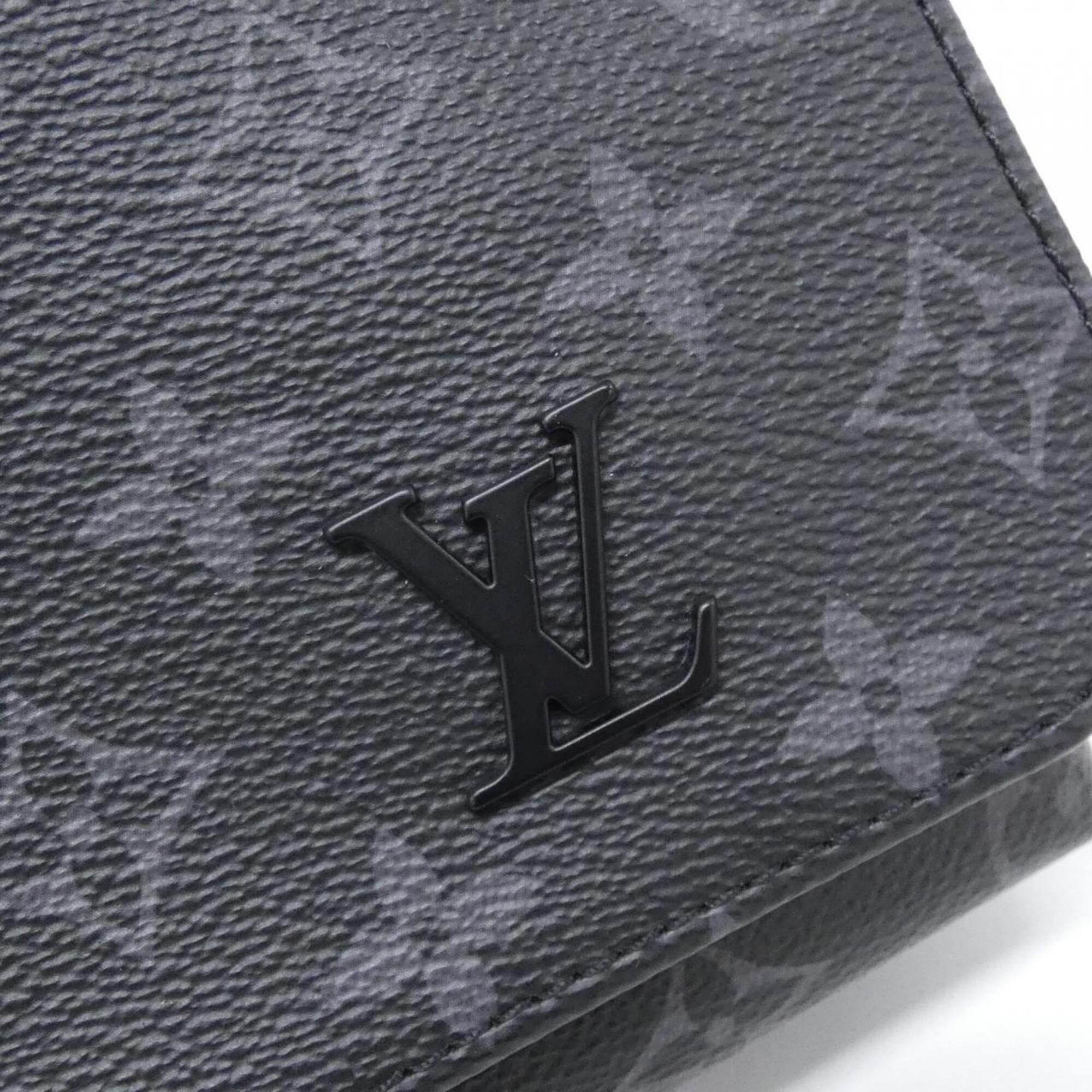 Louis Vuitton Black Coated Canvas Shoulder Bag (Pre-Owned)