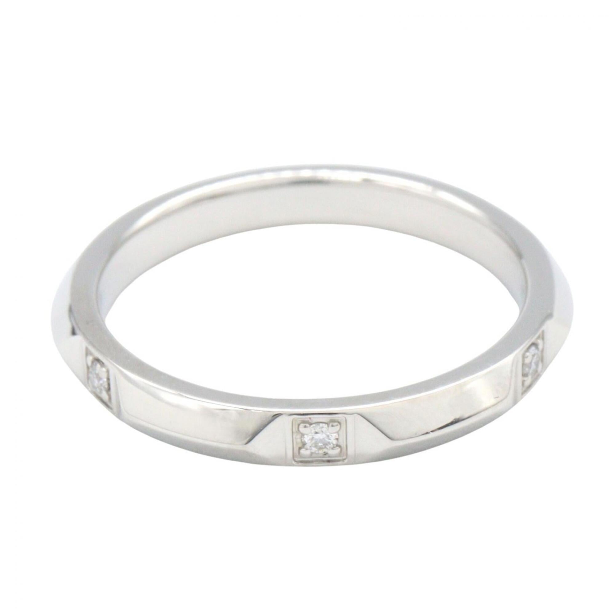 Tiffany Silver Clear Platinum 950 Band Ring (Pre-Owned)
