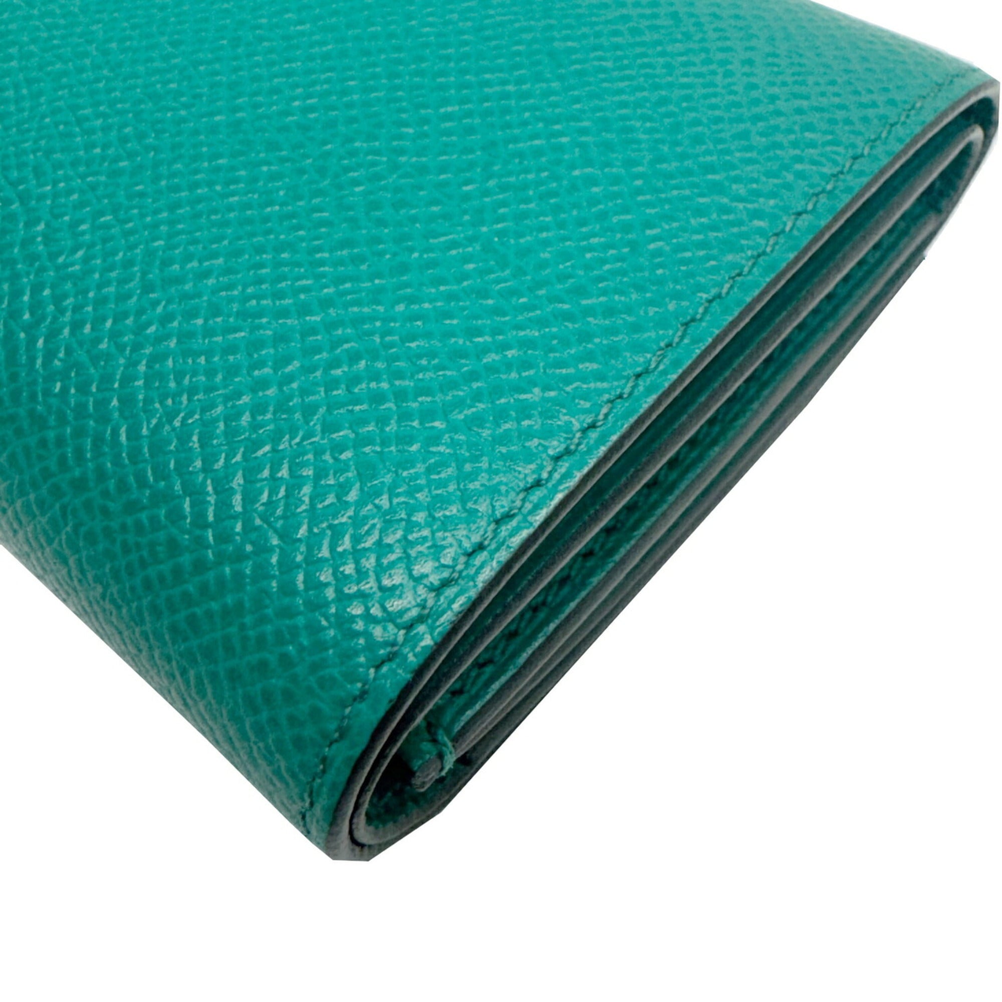 Hermes Green Epsom Leather Wallet (Tri-Fold) (Pre-Owned)