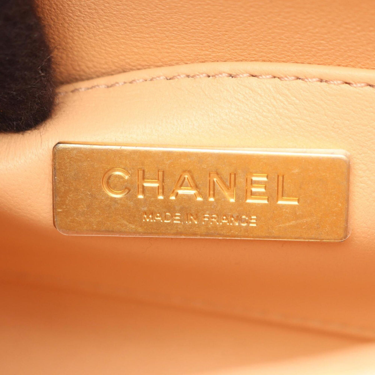 Chanel Pink White Fabric Leather Handbag Shoulder Bag (Pre-Owned)