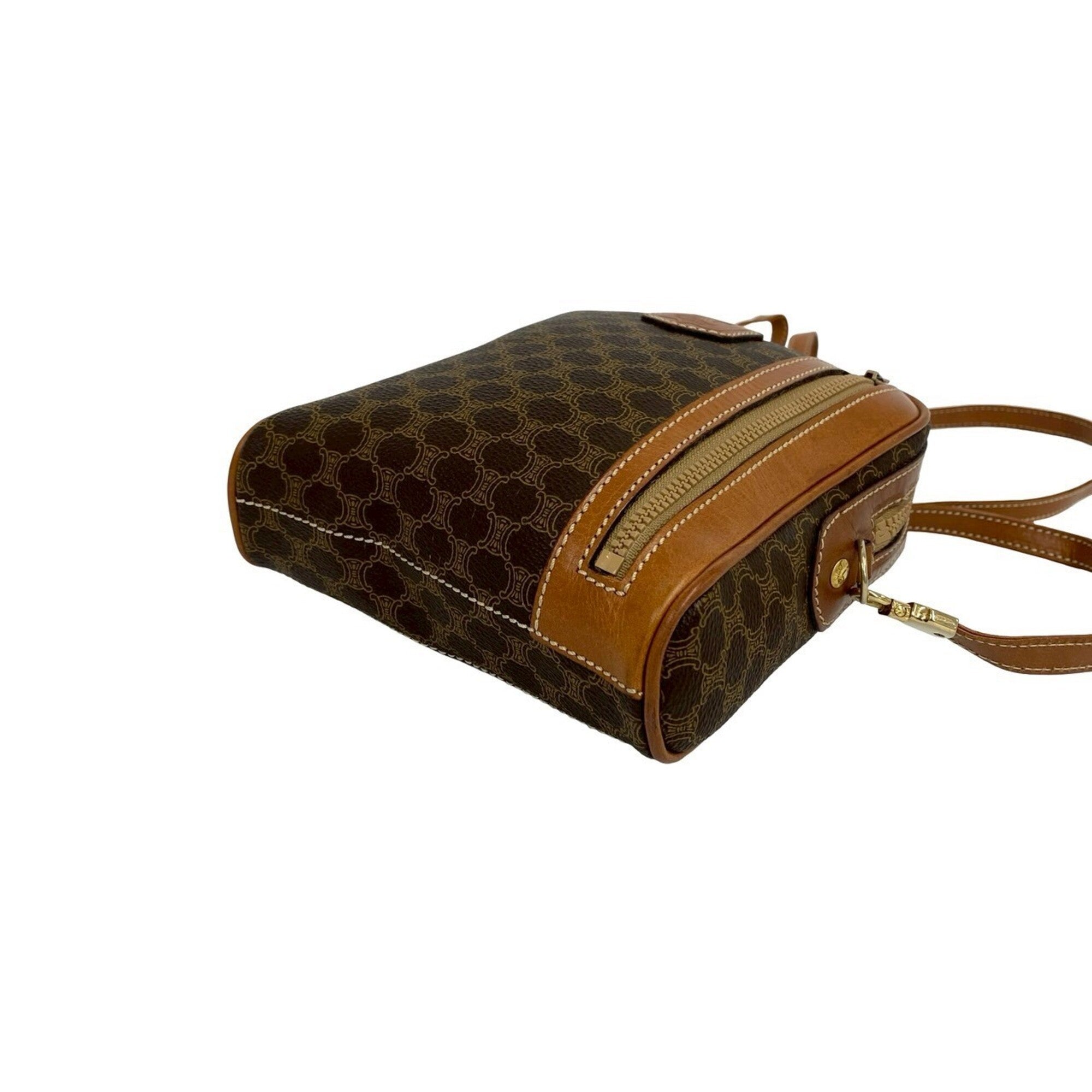 Celine Brown Pvc Leather Pochette Shoulder Bag (Pre-Owned)