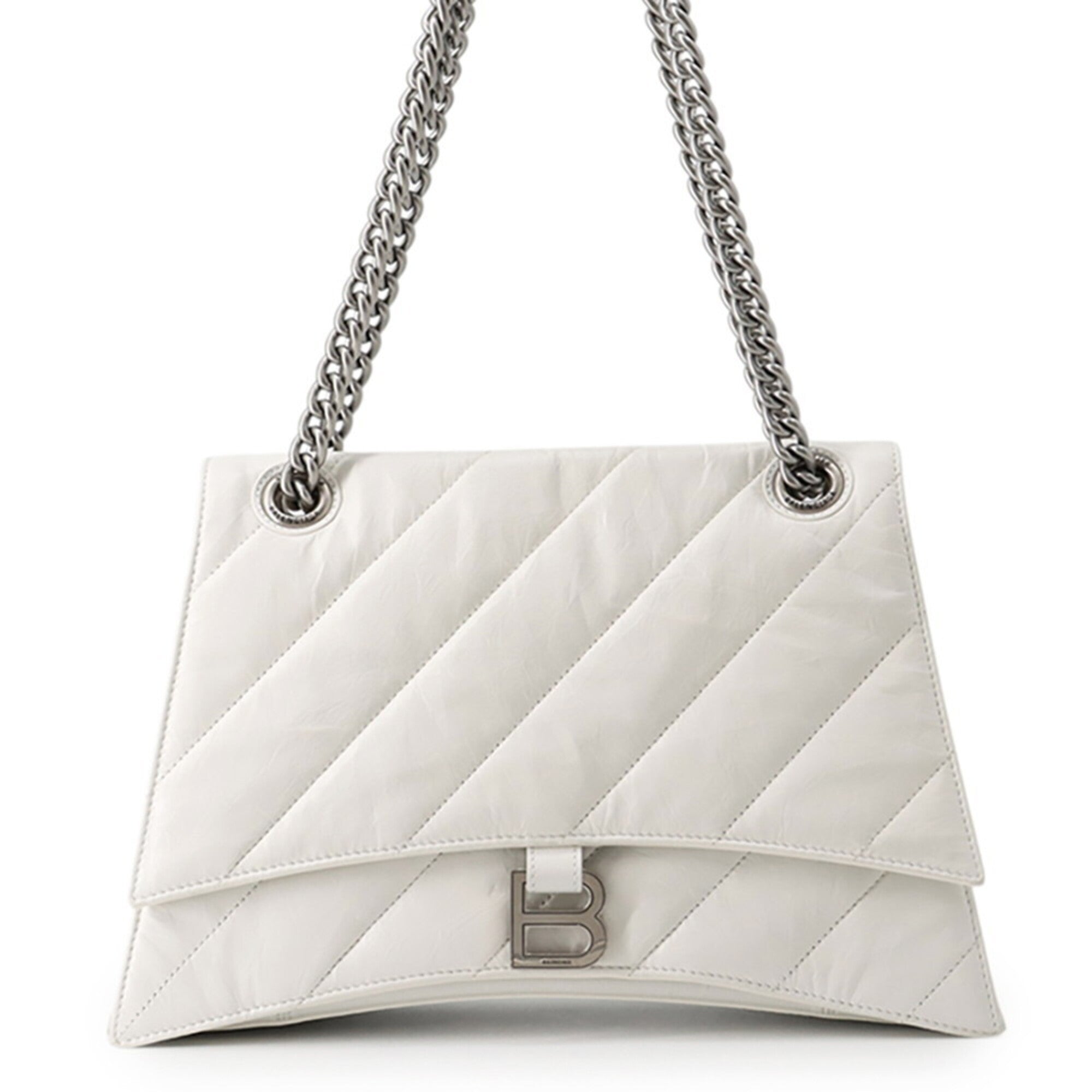 Balenciaga White Leather Handbag Shoulder Bag (Pre-Owned)