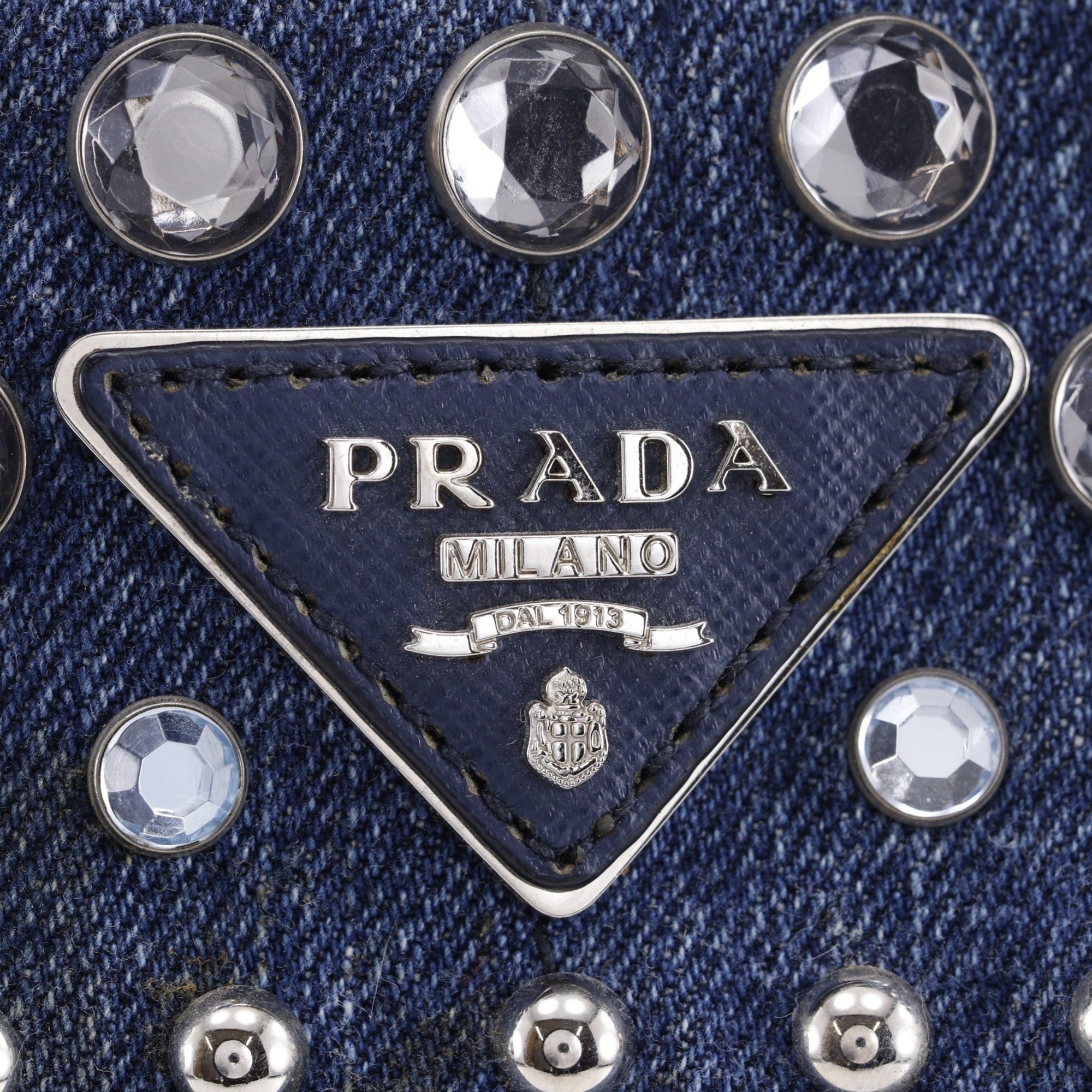 Prada Blue Denim Handbag (Pre-Owned)