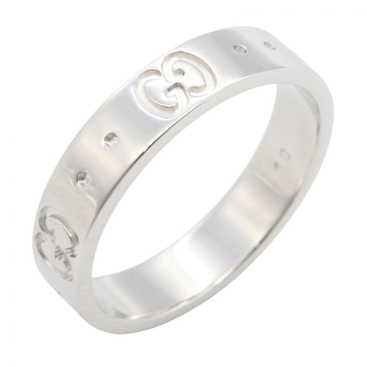 Gucci Silver White Gold (18K) Band Ring (Pre-Owned)