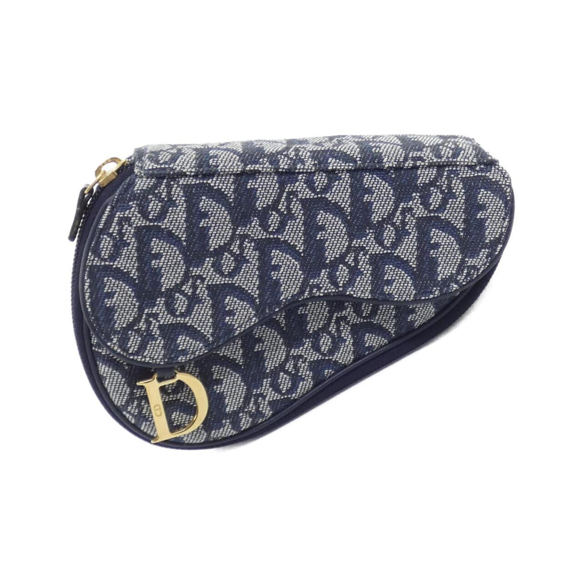 Christian Dior Navy Canvas Handbag Pouch (Pre-Owned)