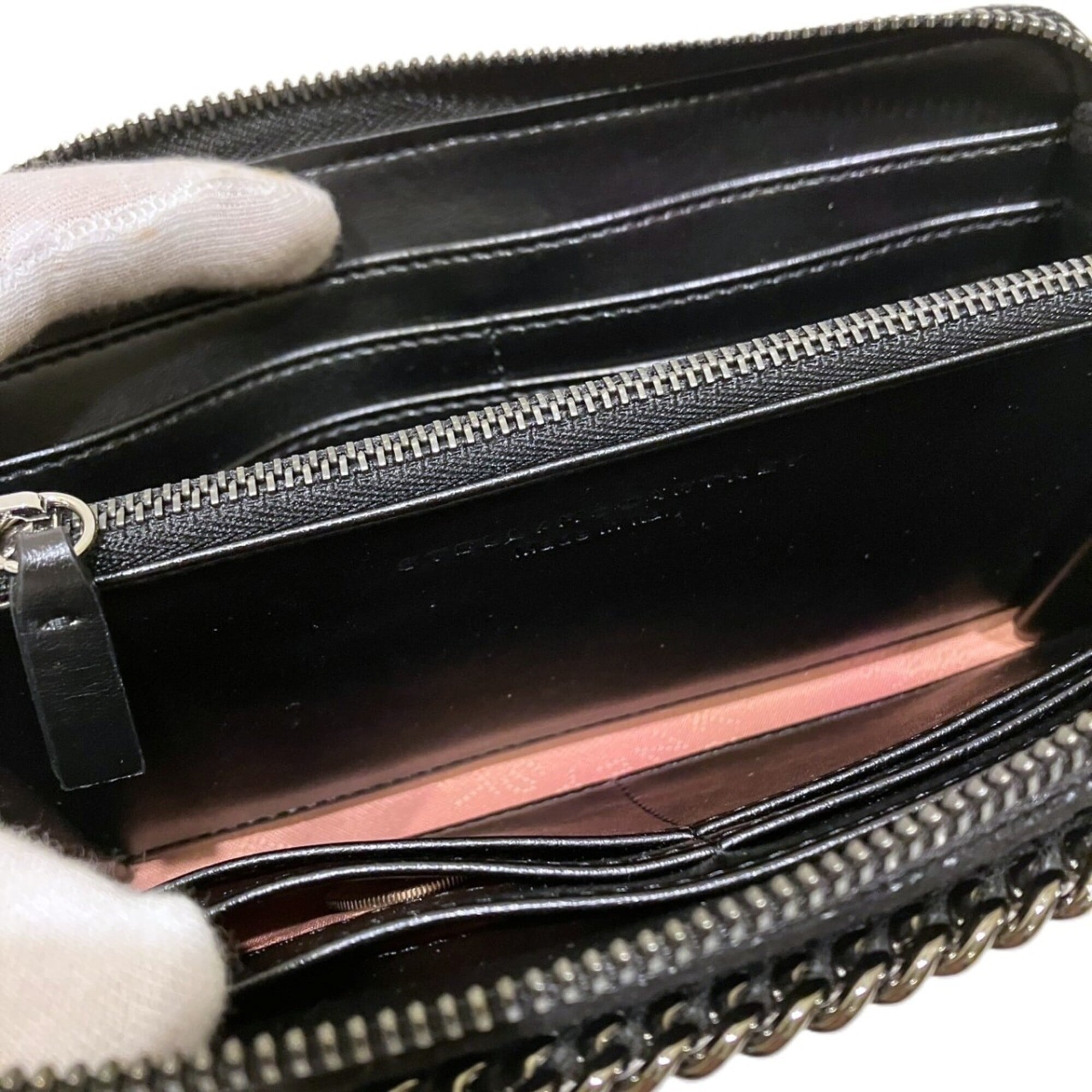 Stella Mccartney Black Polyester Long Wallet (Bi-Fold) (Pre-Owned)