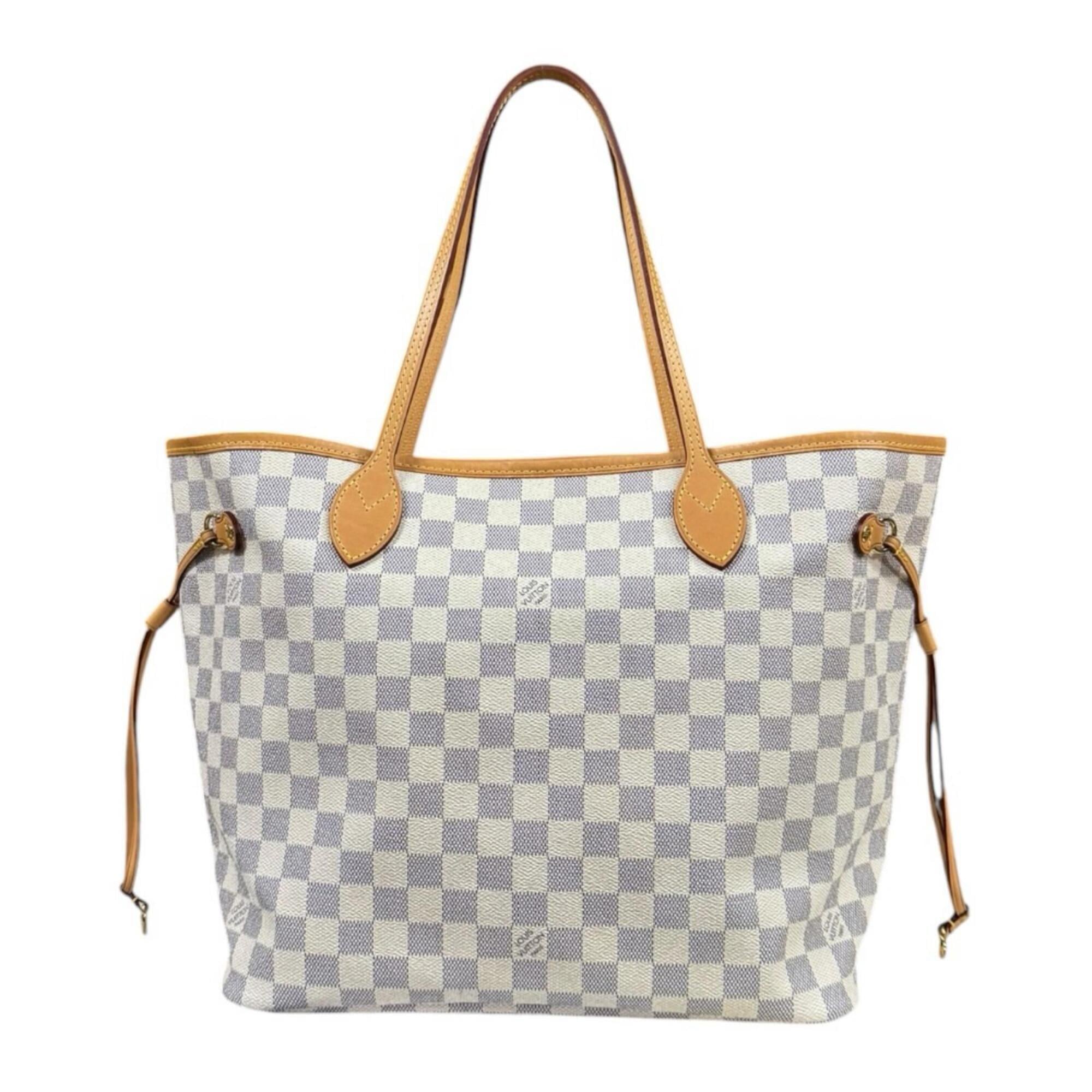 Louis Vuitton White Damier Azur Pouch Tote Bag (Pre-Owned)