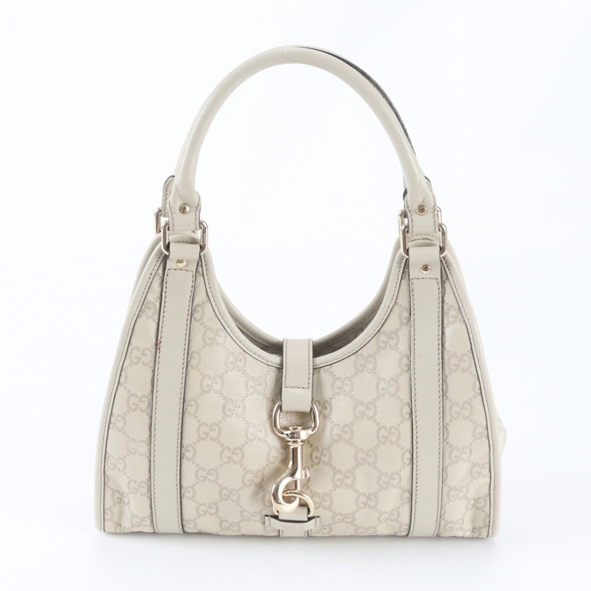 Gucci Guccissima White Leather Handbag (Pre-Owned)