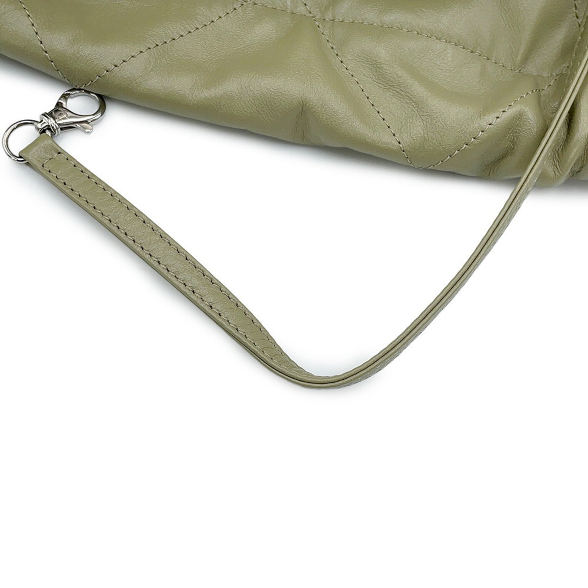Chanel Khaki Leather Handbag (Pre-Owned)