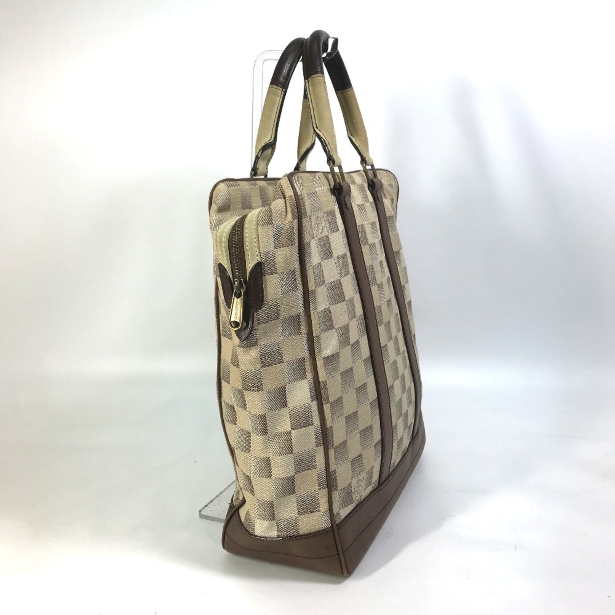 Louis Vuitton Brown White Canvas Shoulder Bag Tote Bag (Pre-Owned)