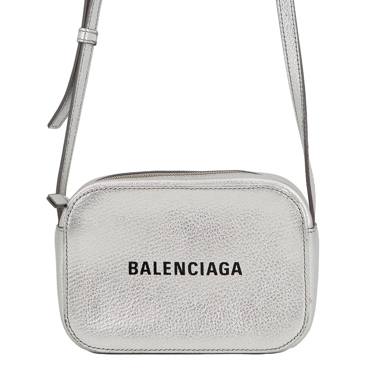 Balenciaga Silver Leather Handbag Shoulder Bag (Pre-Owned)