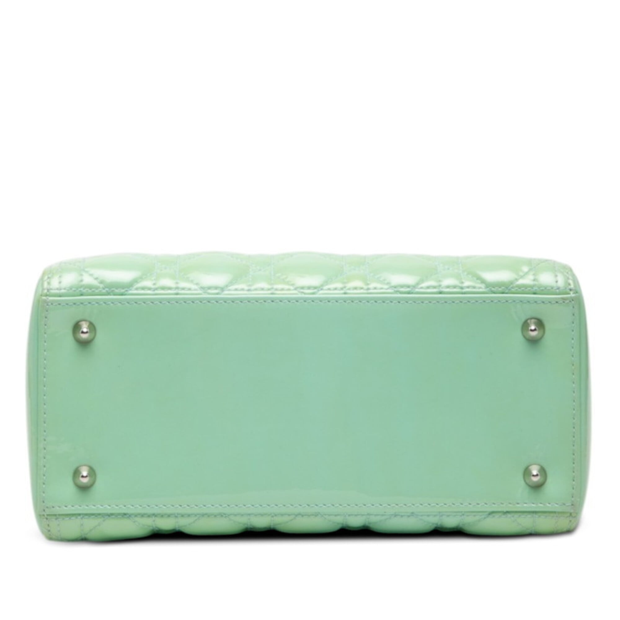 Christian Dior Green Patent Leather Handbag Shoulder Bag (Pre-Owned)