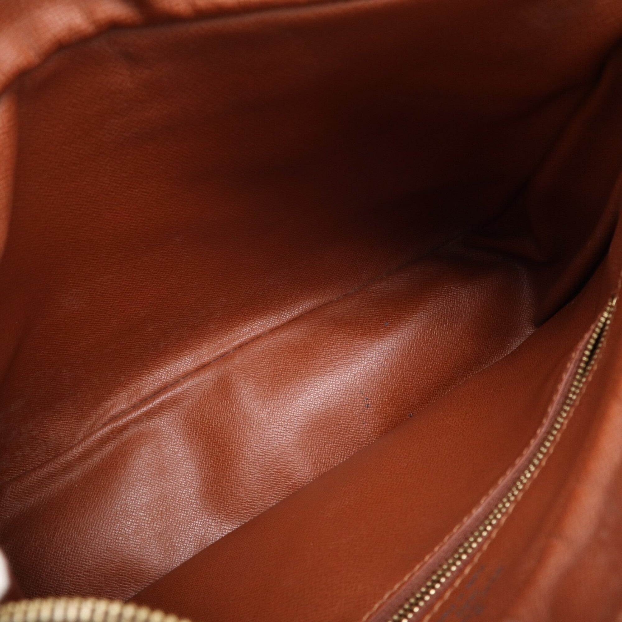 Louis Vuitton Beige Brown Coated Canvas Leather Shoulder Bag (Pre-Owned)