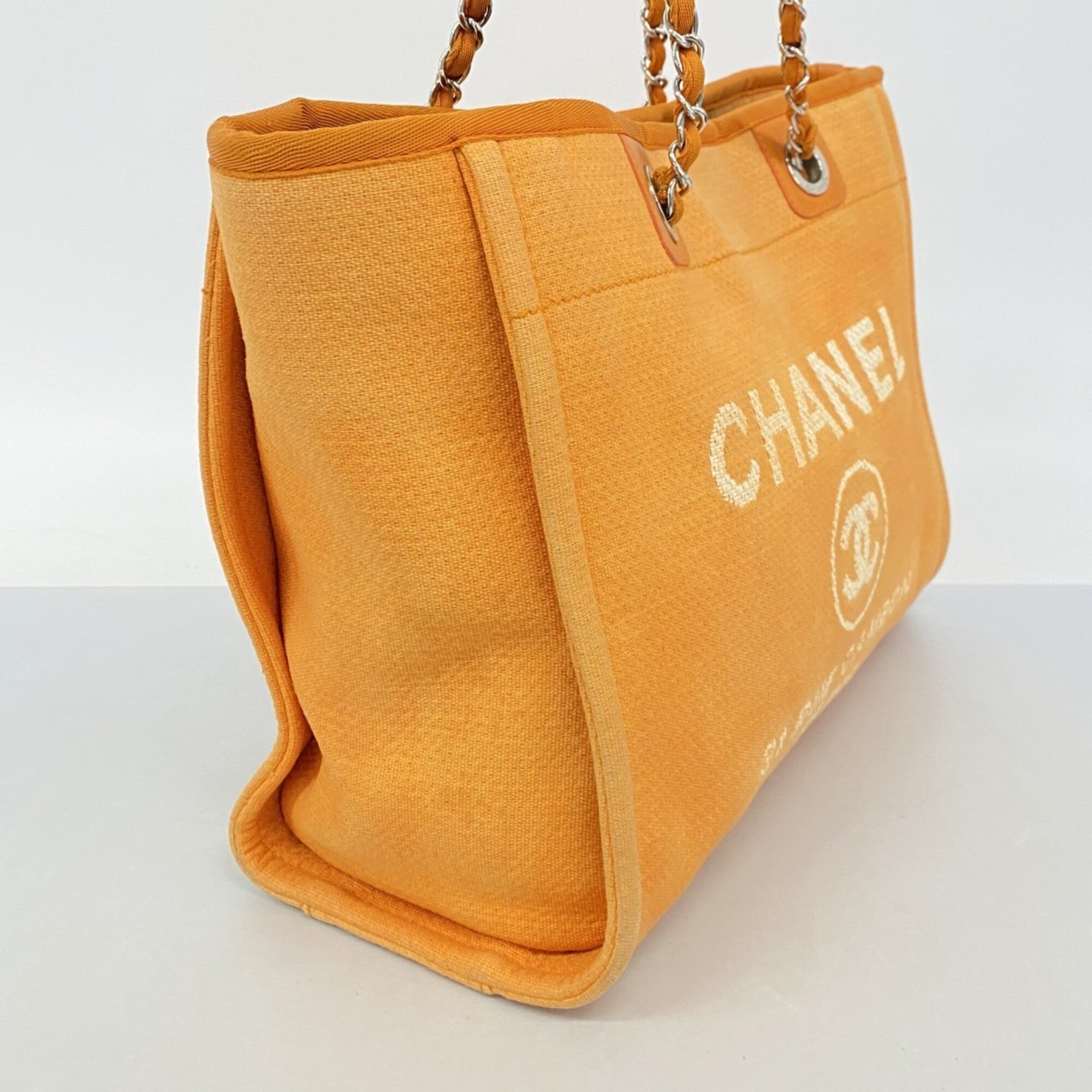 Chanel Orange Canvas Tote Bag (Pre-Owned)