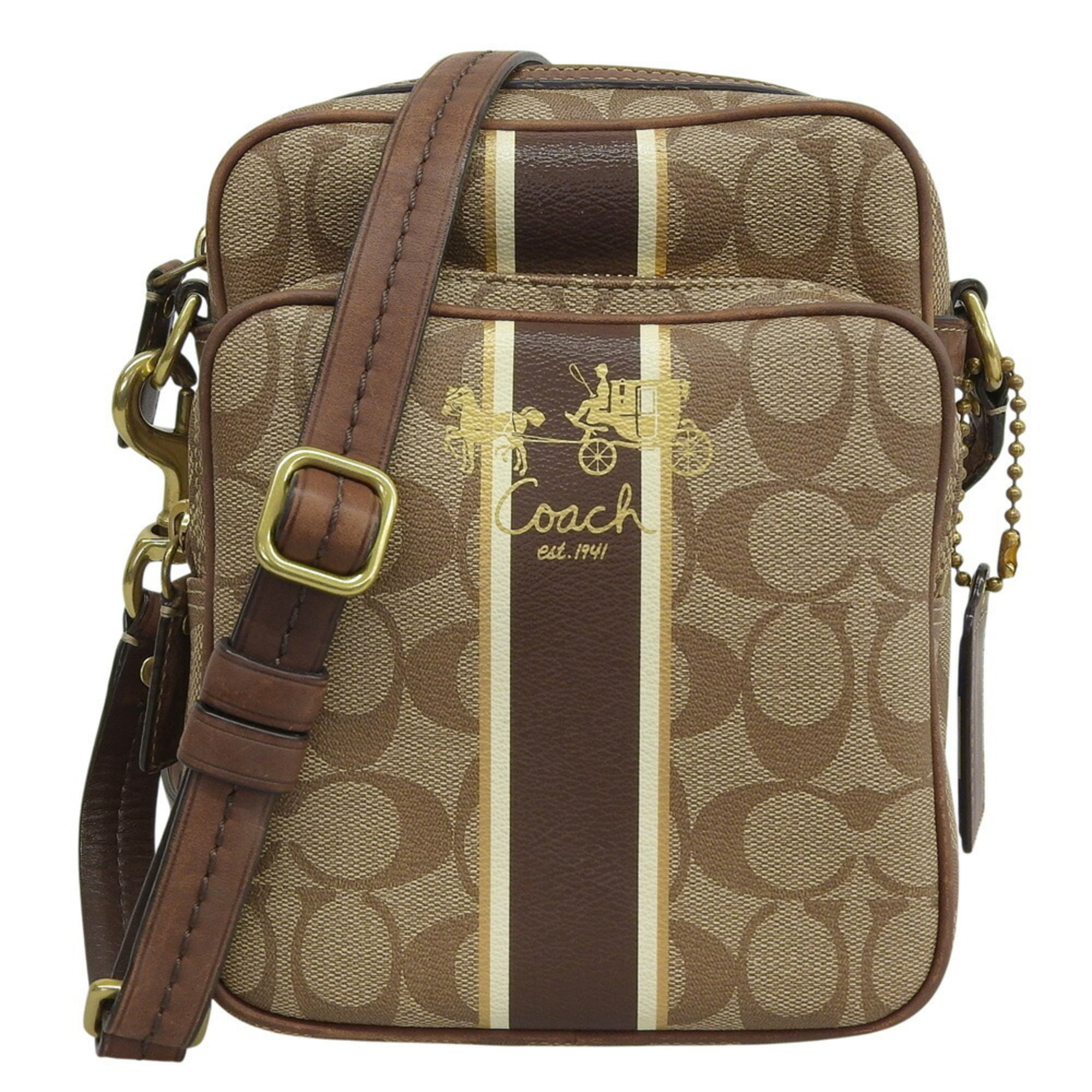 Coach Brown Pvc Shoulder Bag (Pre-Owned)
