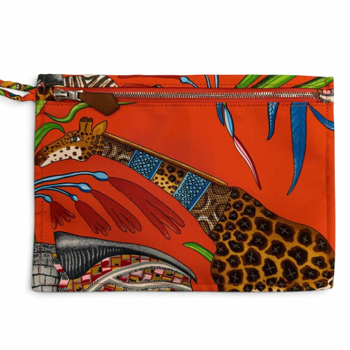 Hermes Fauve Orange Poppy Silk Shoulder Bag (Pre-Owned)