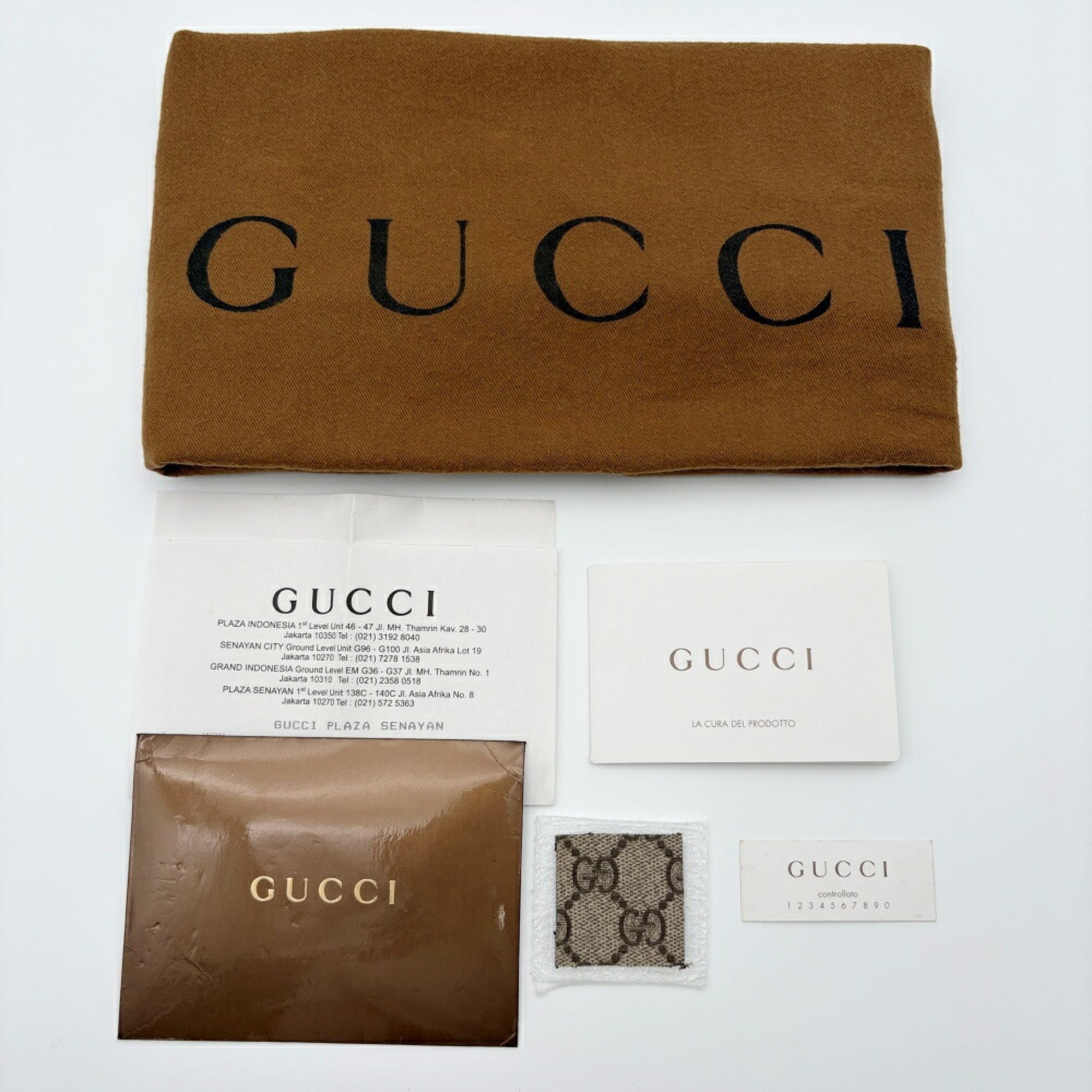 Gucci Beige Brown Pvc Leather Shoulder Bag (Pre-Owned)