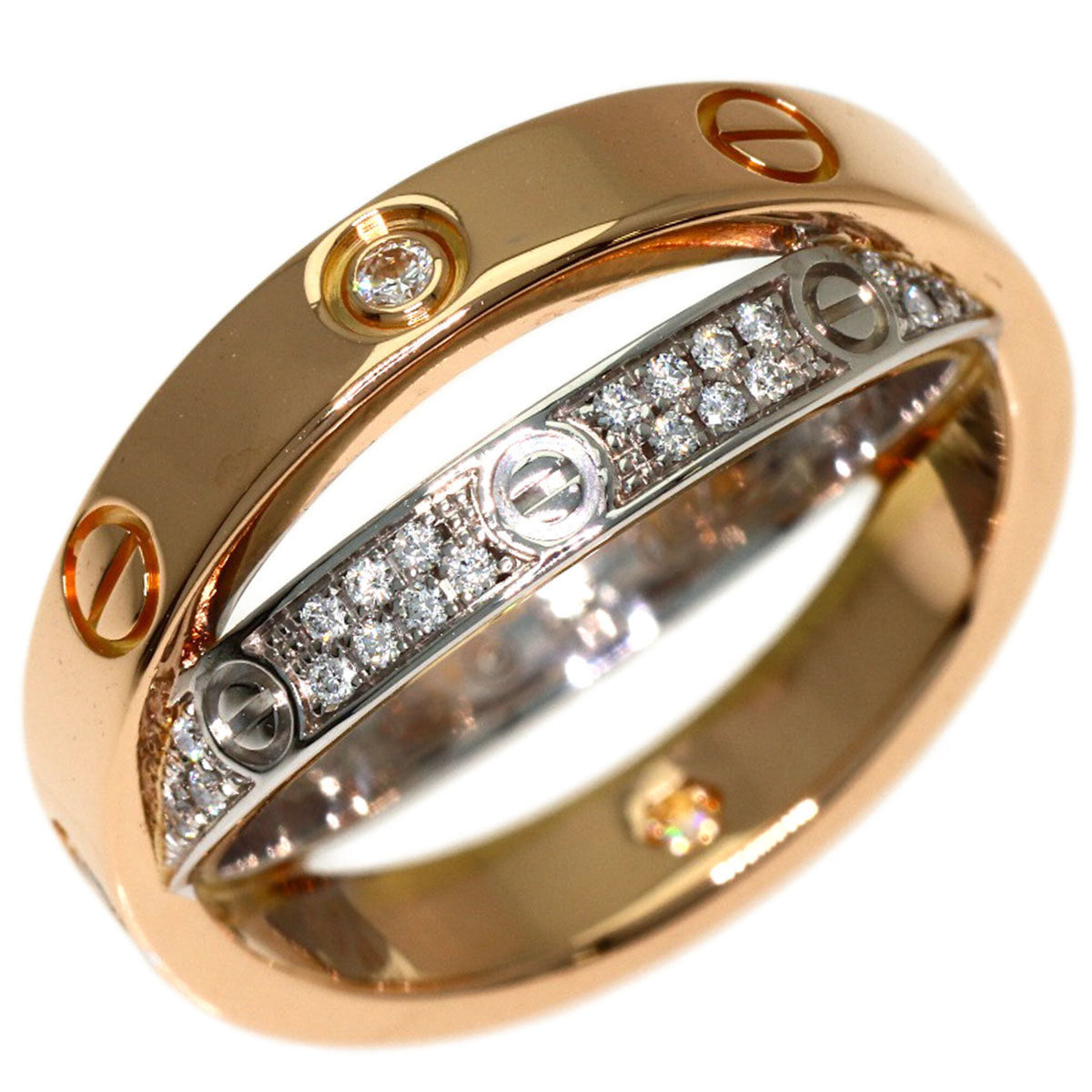 Cartier Pink Gold (18K) White Gold (18K) Band Ring (Pre-Owned)