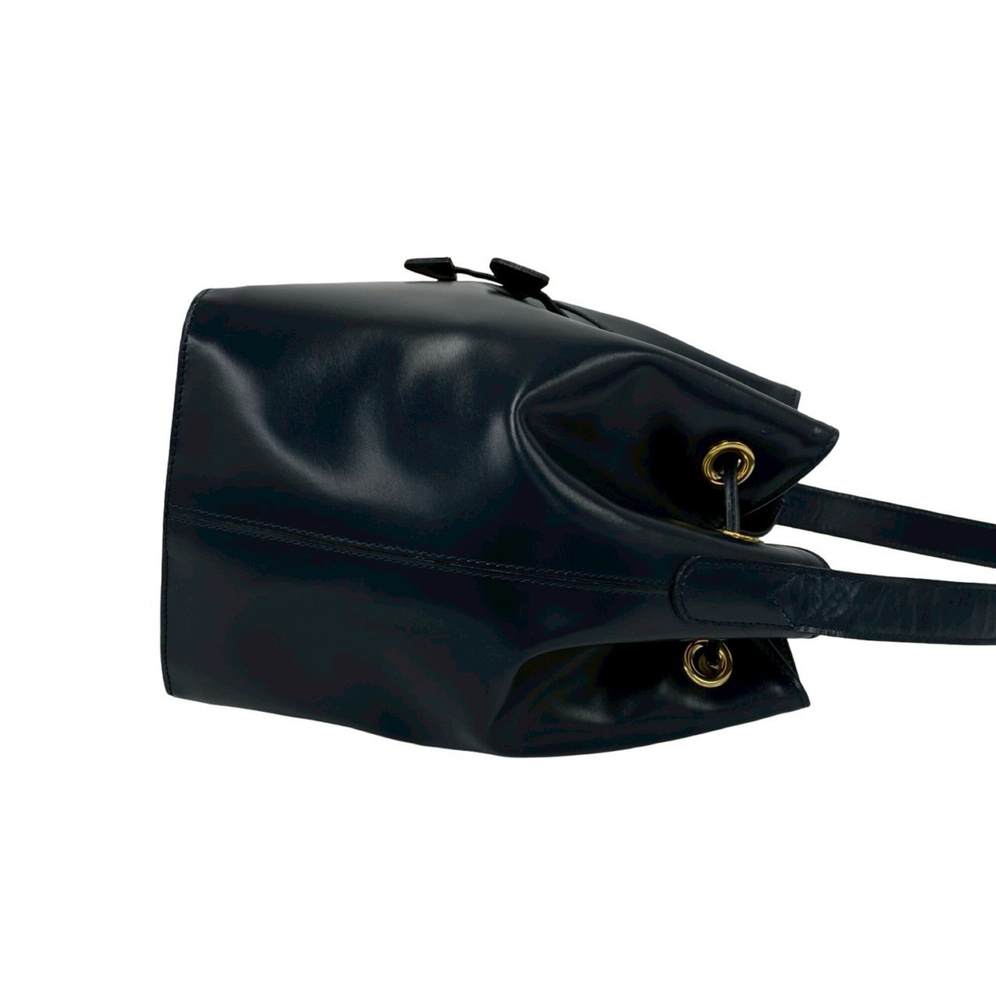 Celine Navy Leather Pochette Shoulder Bag (Pre-Owned)