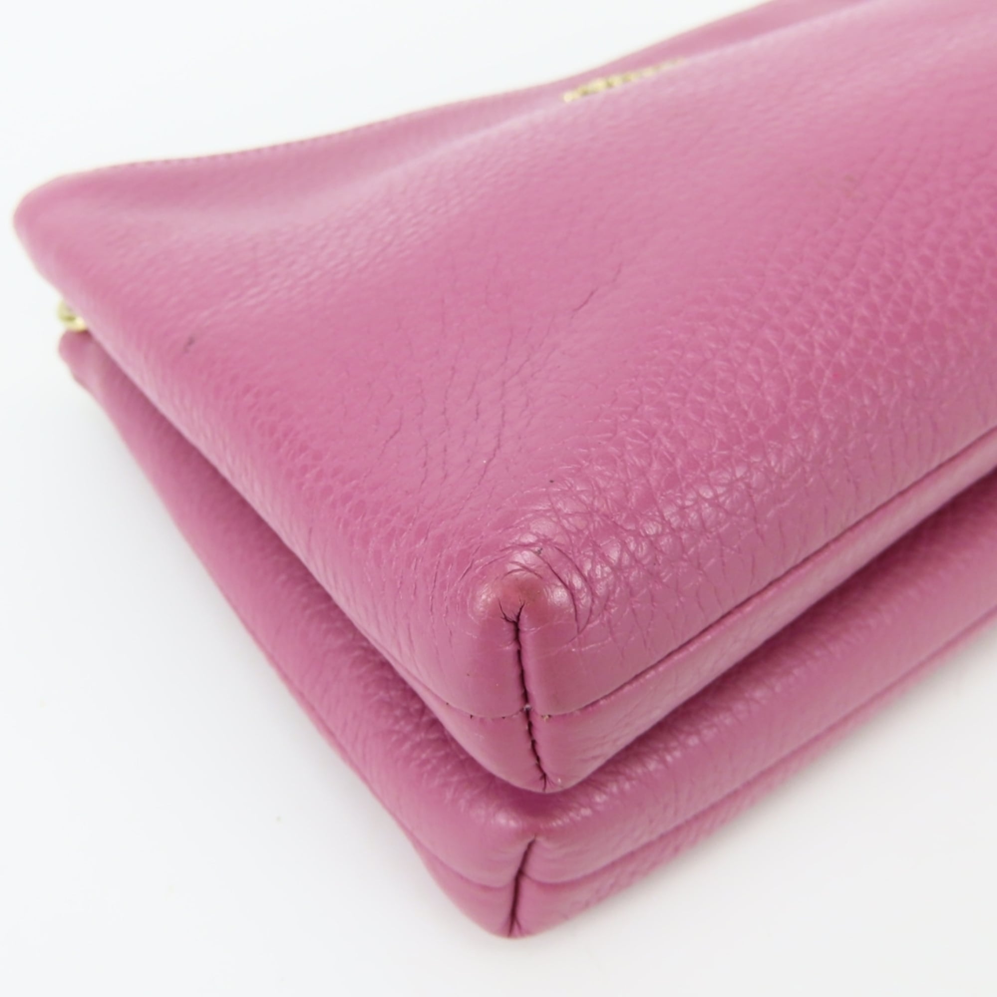 Coach Pink Purple Leather Shoulder Bag (Pre-Owned)