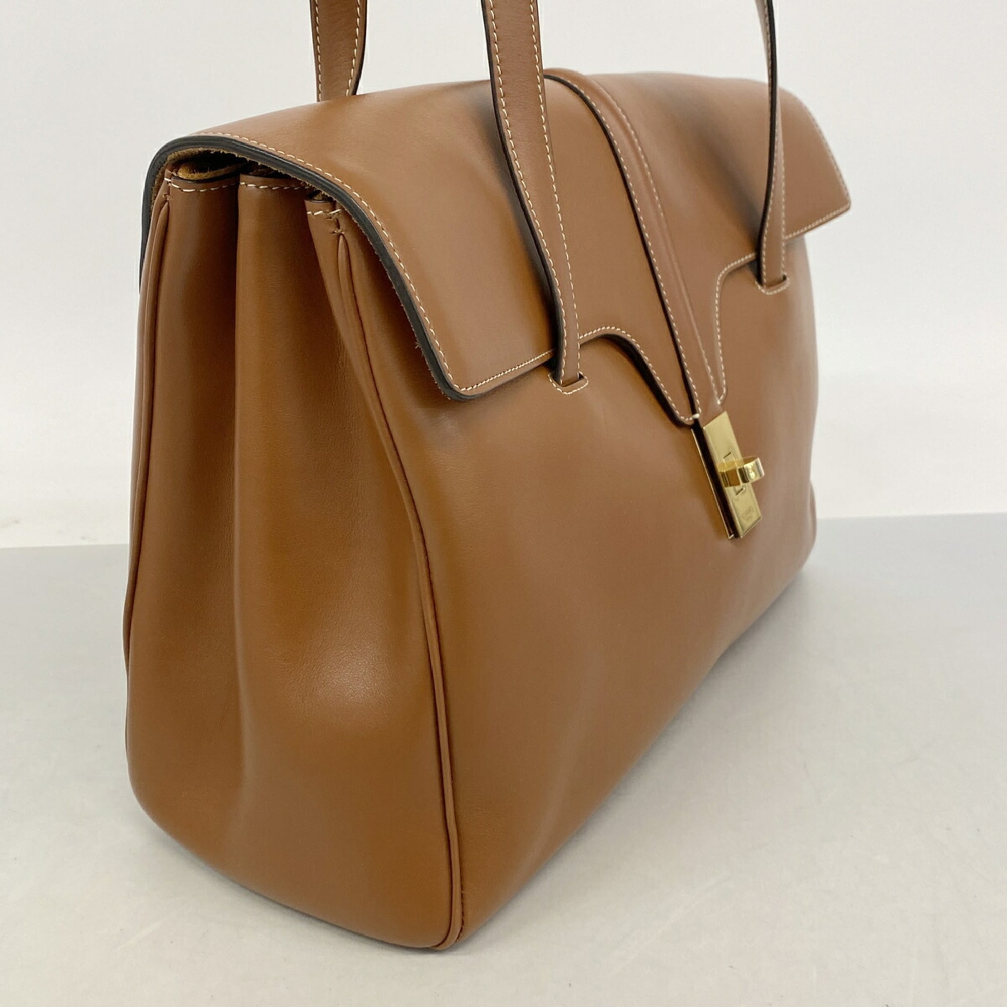 Celine Brown Leather Shoulder Bag (Pre-Owned)