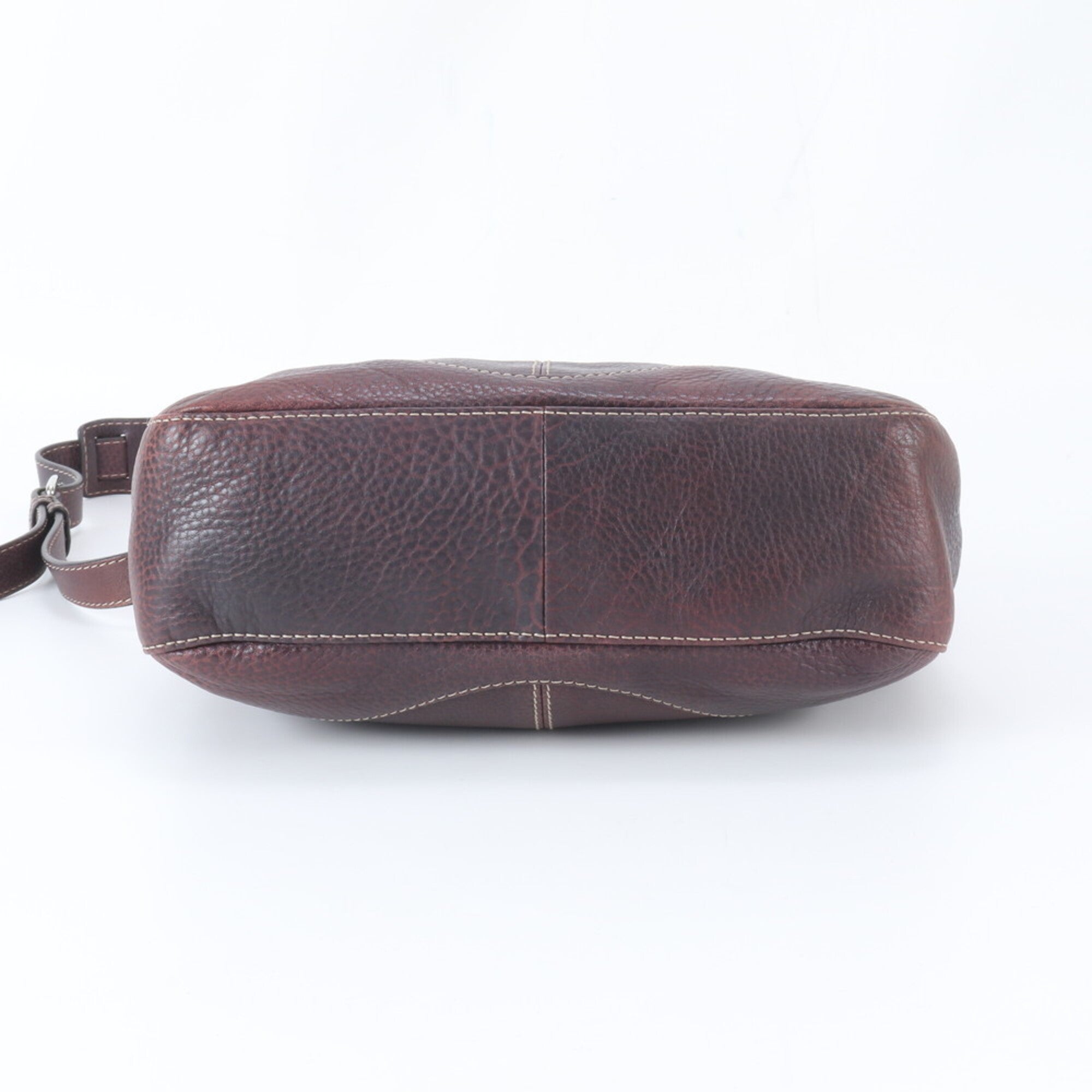 Gucci Red Brown Leather Shoulder Bag (Pre-Owned)