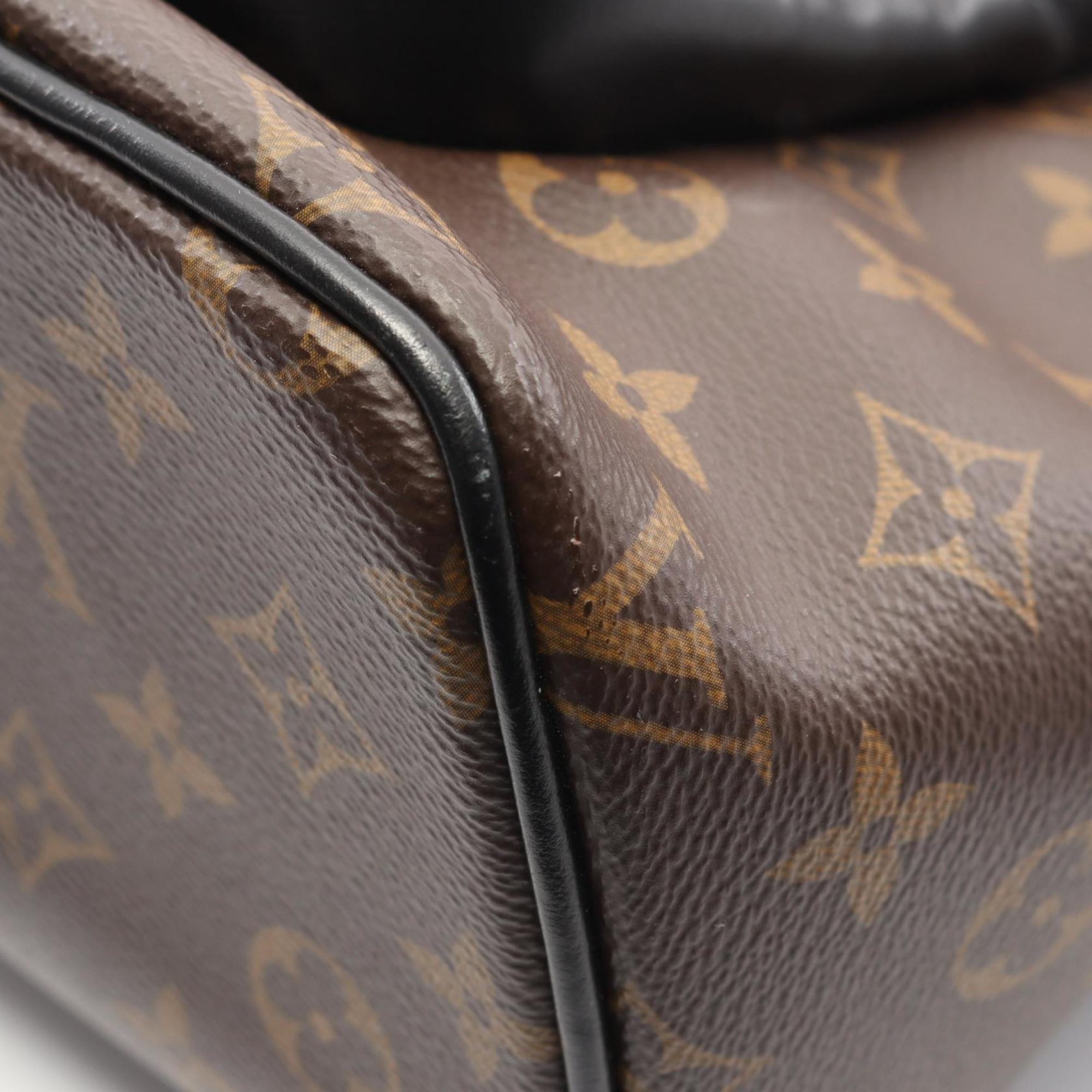 Louis Vuitton Black Brown Monogram Macassar Coated Canvas Leather Backpack (Pre-Owned)