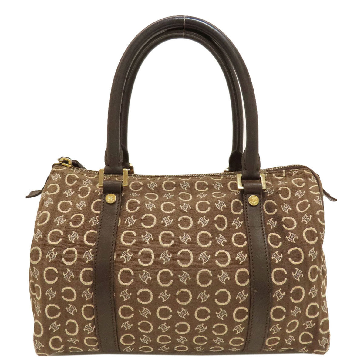 Celine Brown Canvas Handbag (Pre-Owned)