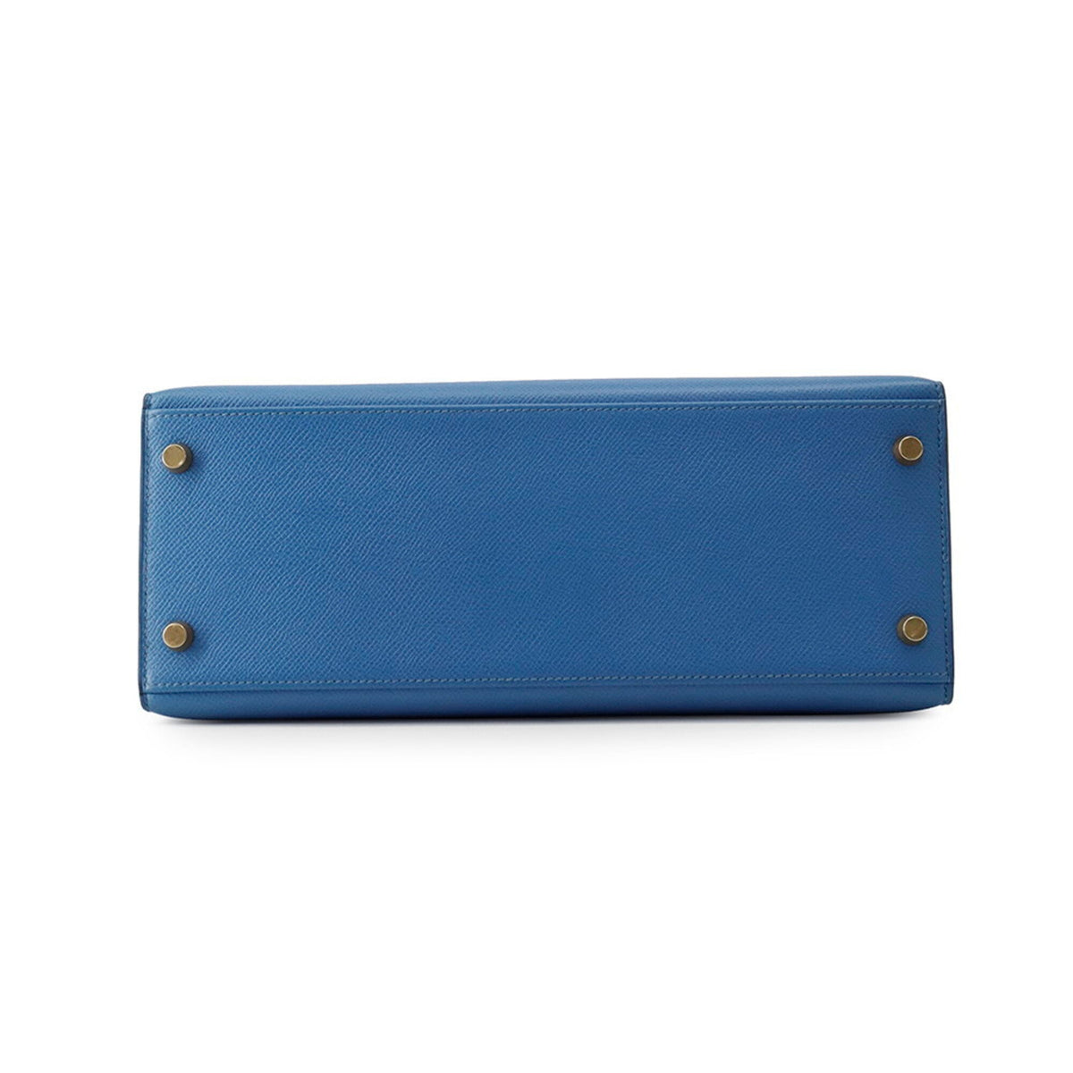 Hermes Kelly Blue Courchevel Leather Handbag (Pre-Owned)