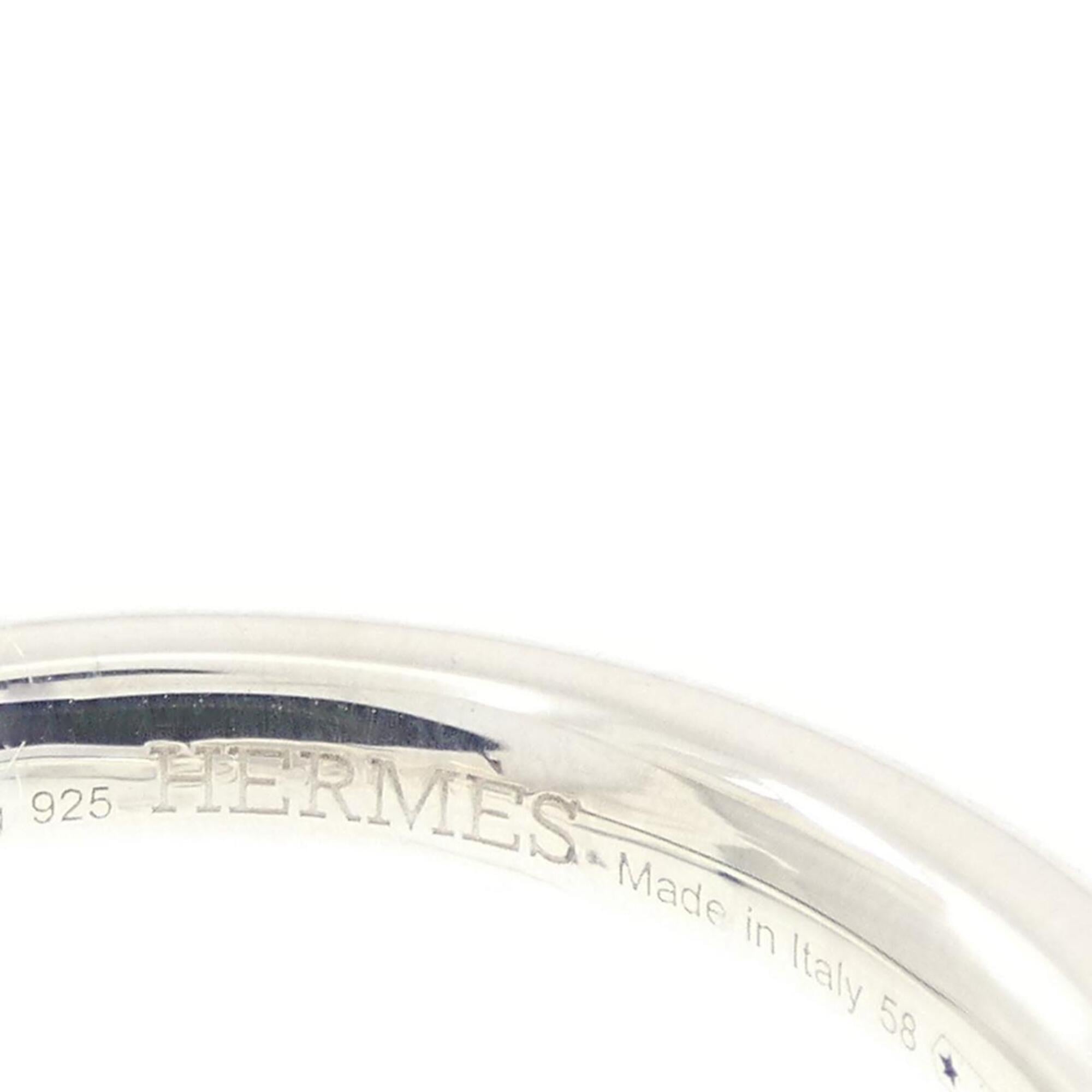 Hermes Silver 925 Band Ring (Pre-Owned)