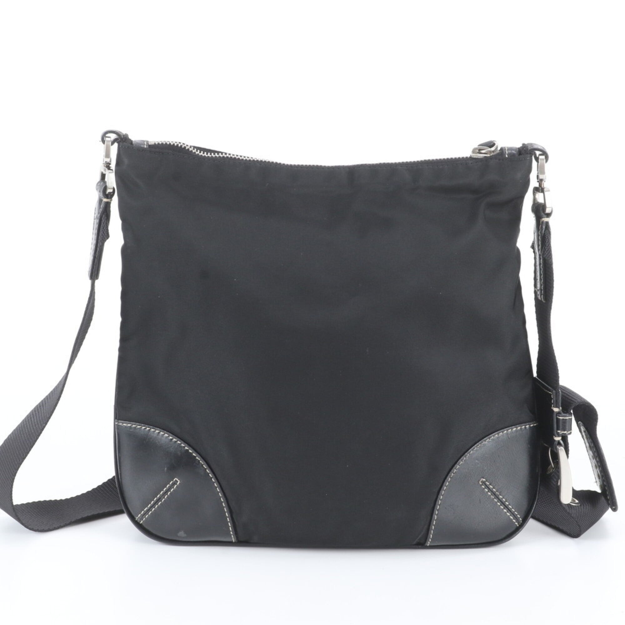 Prada Black Messenger Bag Shoulder Bag (Pre-Owned)