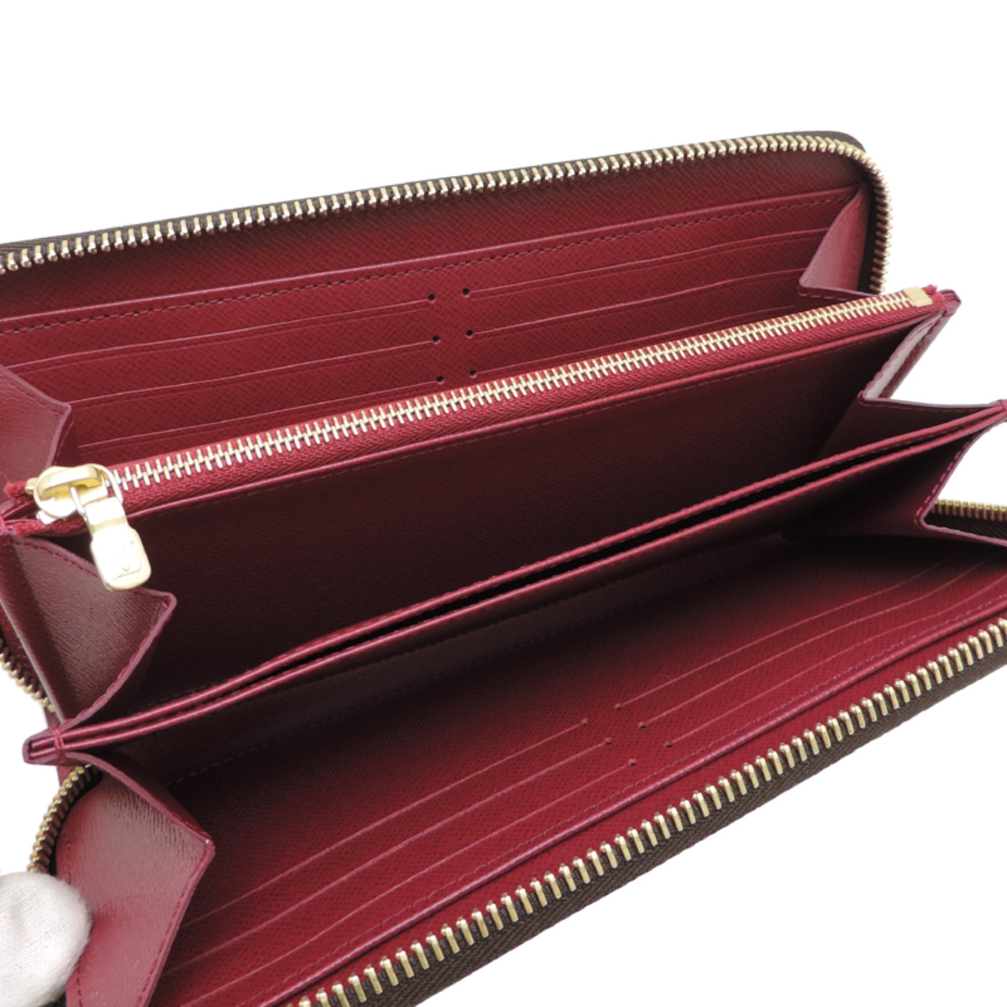 Louis Vuitton Brown Fuchsia Monogram Pink Monogram Long Wallet (Bi-Fold) (Pre-Owned)