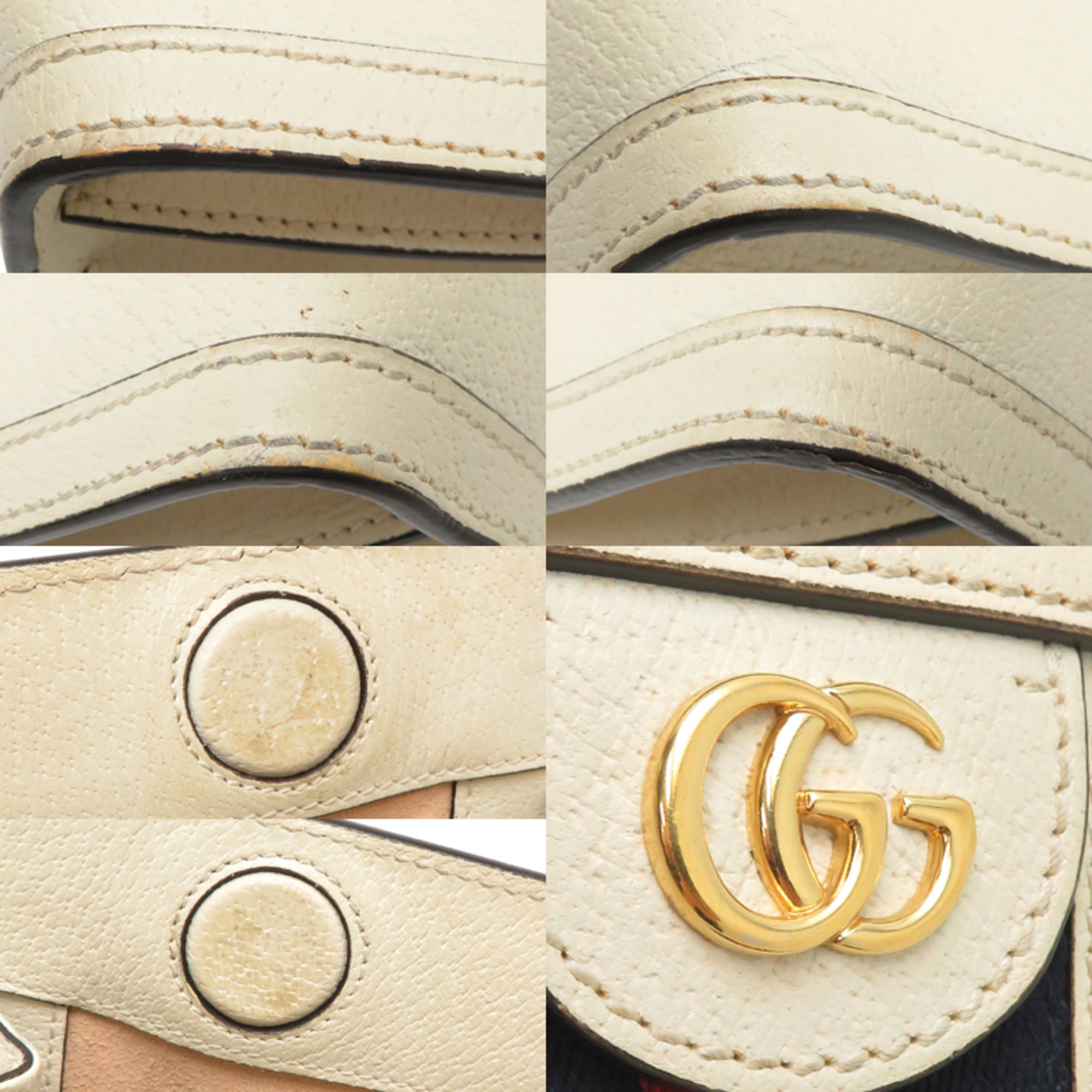 Gucci White Leather Shoulder Bag (Pre-Owned)