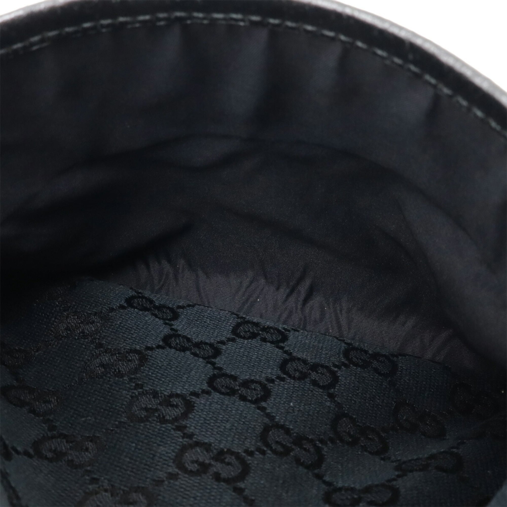 Gucci Black Gg Canvas Leather Shoulder Bag (Pre-Owned)