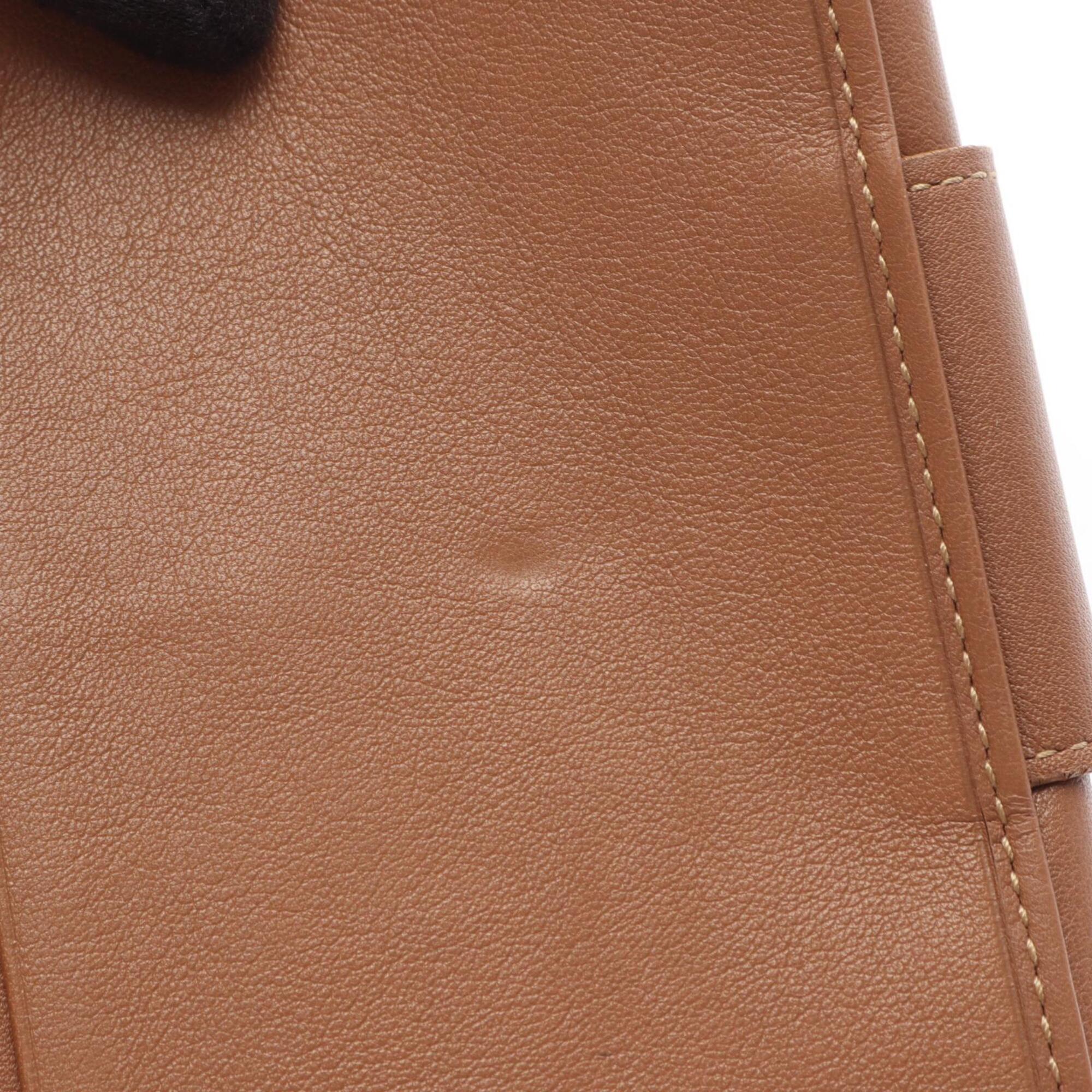 Bvlgari Brown Leather Long Wallet (Bi-Fold) (Pre-Owned)