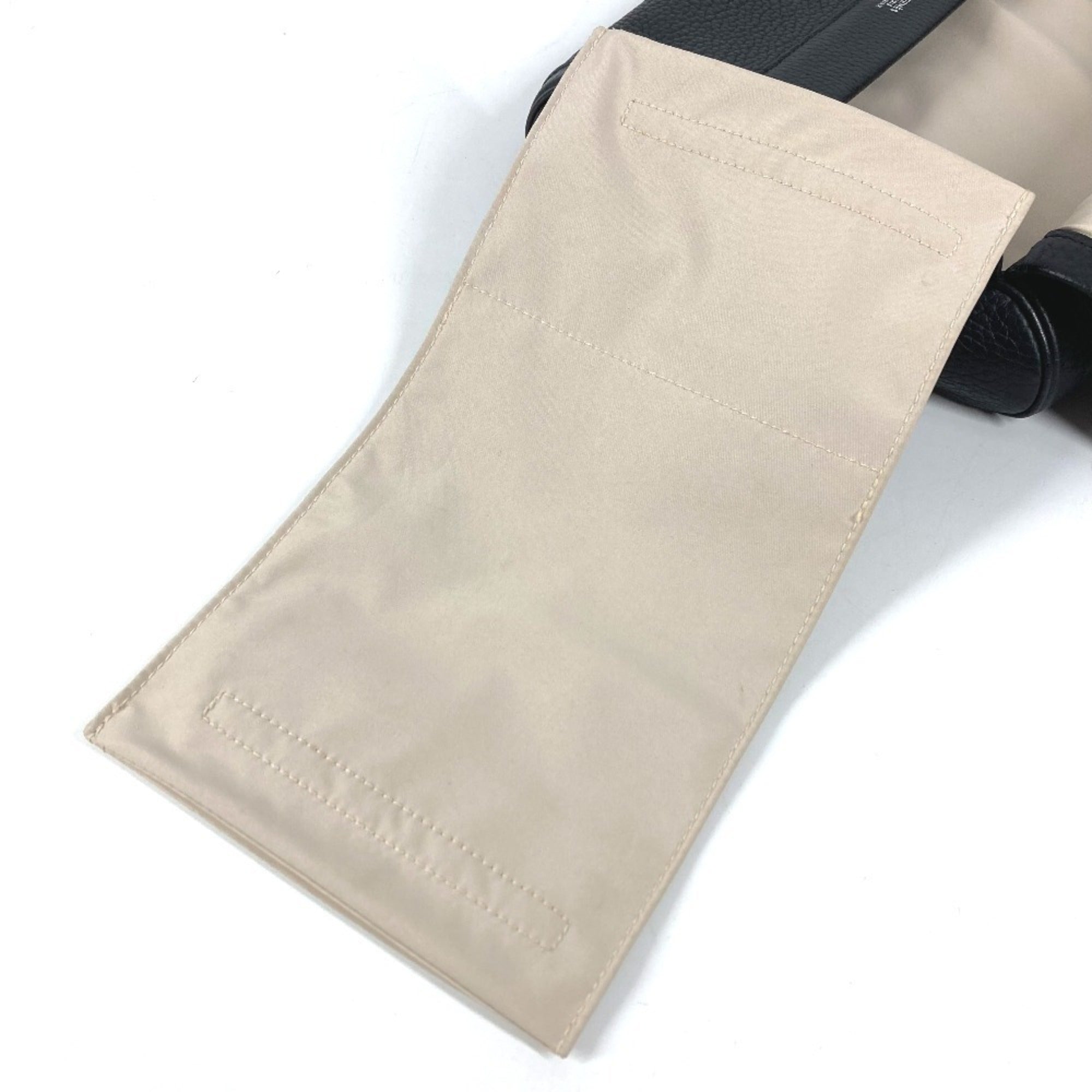 Hermes Black Leather Clutch Bag Pouch (Pre-Owned)