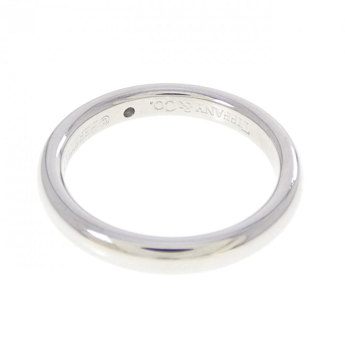 Tiffany Platinum Platinum 950 Band Ring (Pre-Owned)