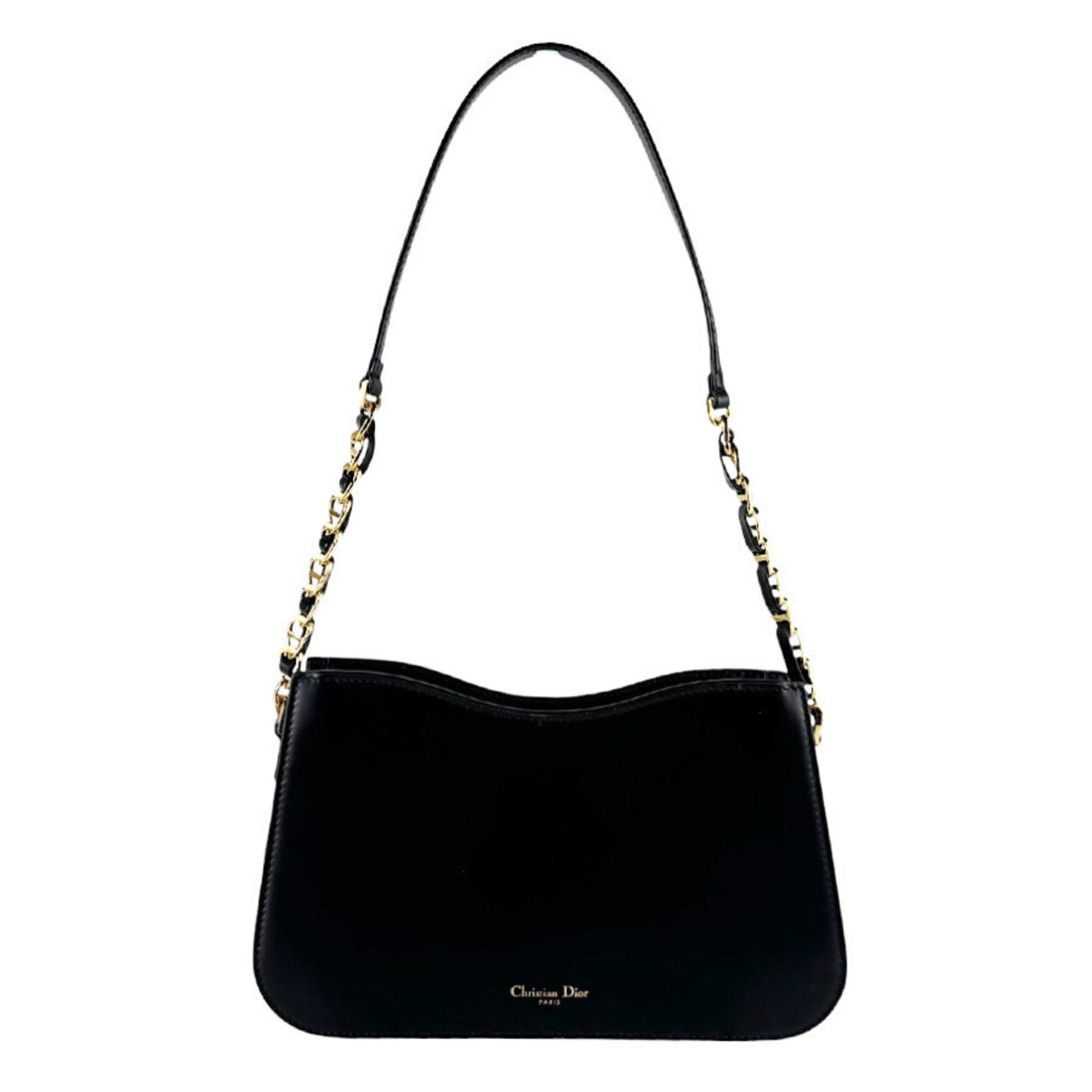Christian Dior Black Leather Shoulder Bag (Pre-Owned)
