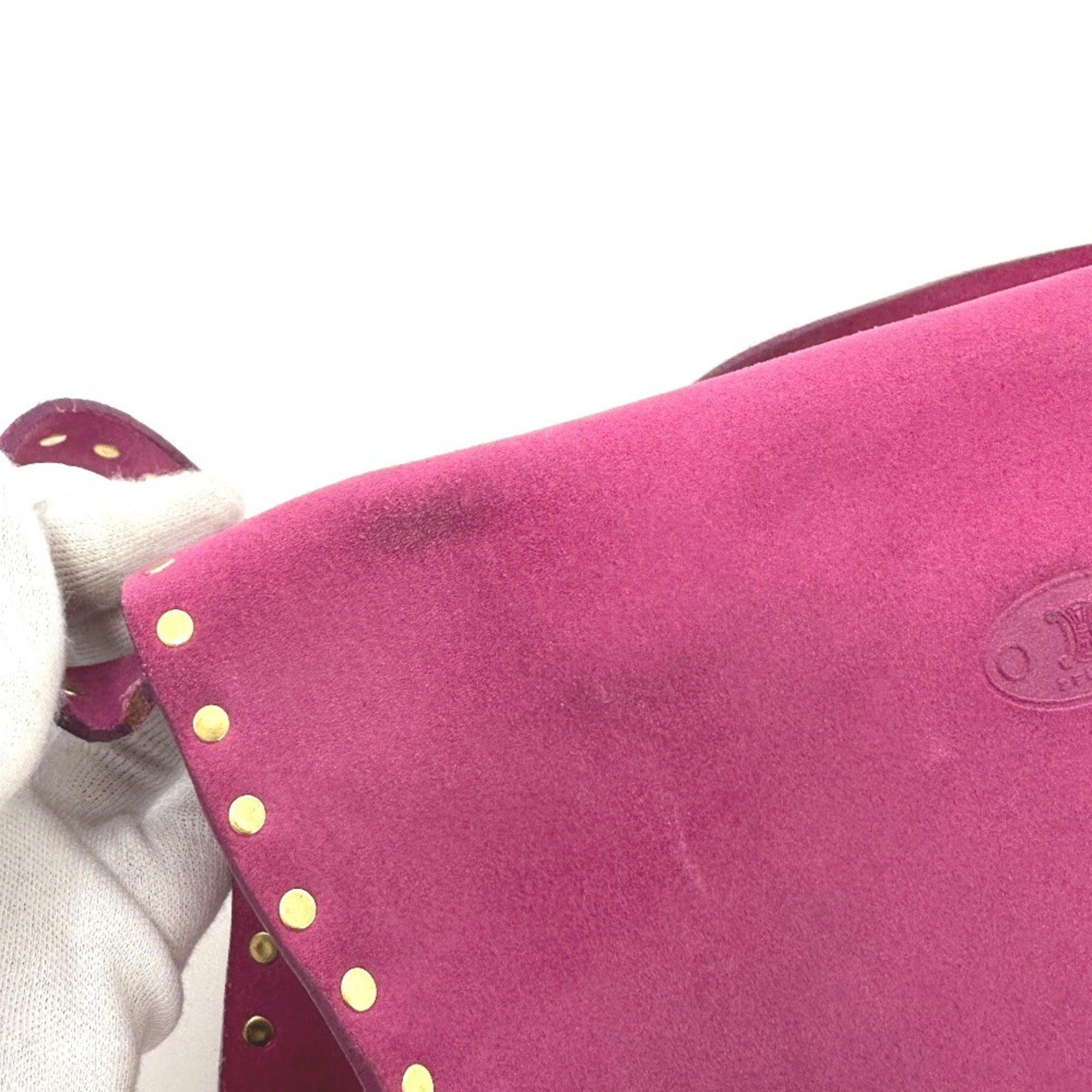Celine Pink Suede Shoulder Bag (Pre-Owned)