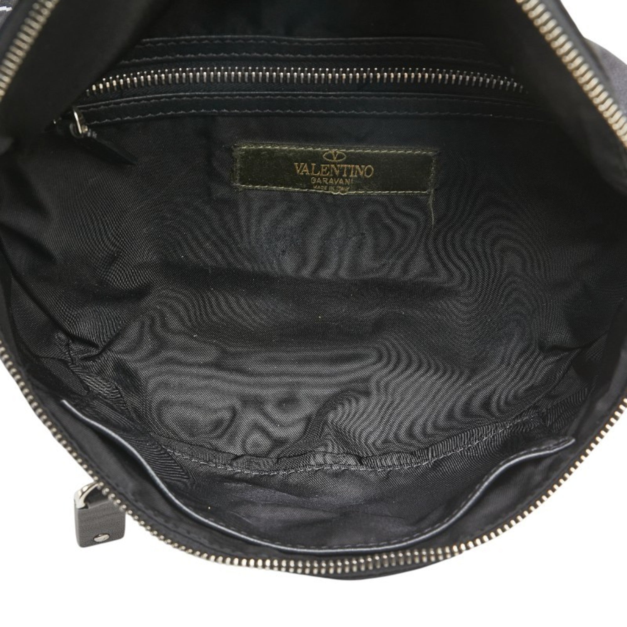 Valentino Camouflage Gray Navy Black Nylon Fanny Pack (Pre-Owned)