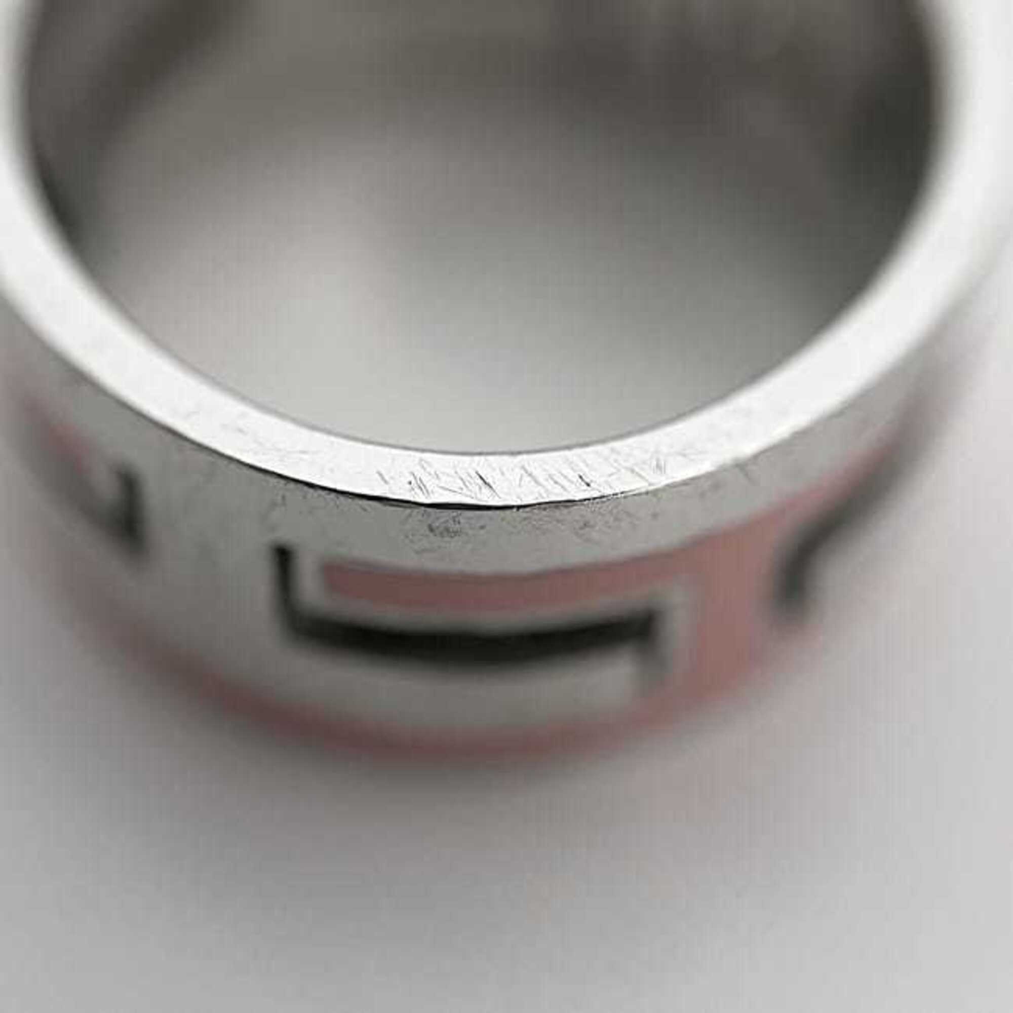 Hermes Silver Pink Silver 925 Band Ring (Pre-Owned)